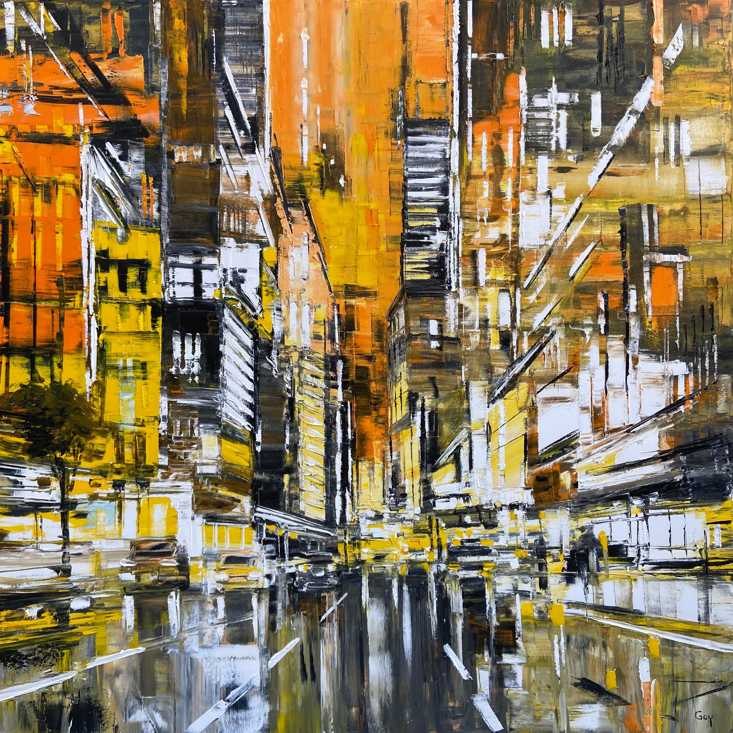 Gregory Guy Figurative Painting - City Noise #4