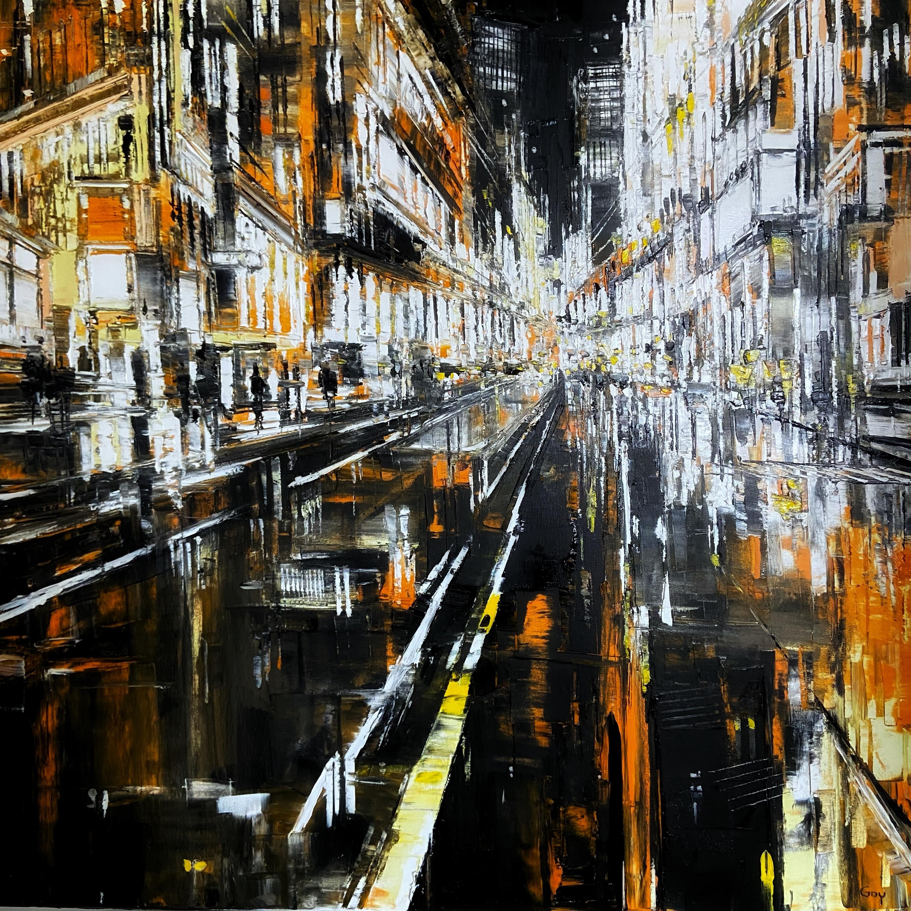 Gregory Guy Figurative Painting - City Noise #5