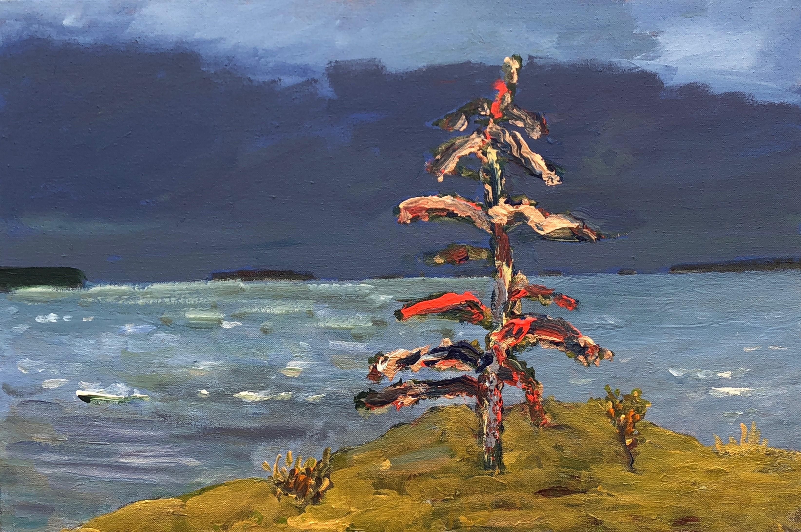 Gregory Hardy Landscape Painting - Lone Tree