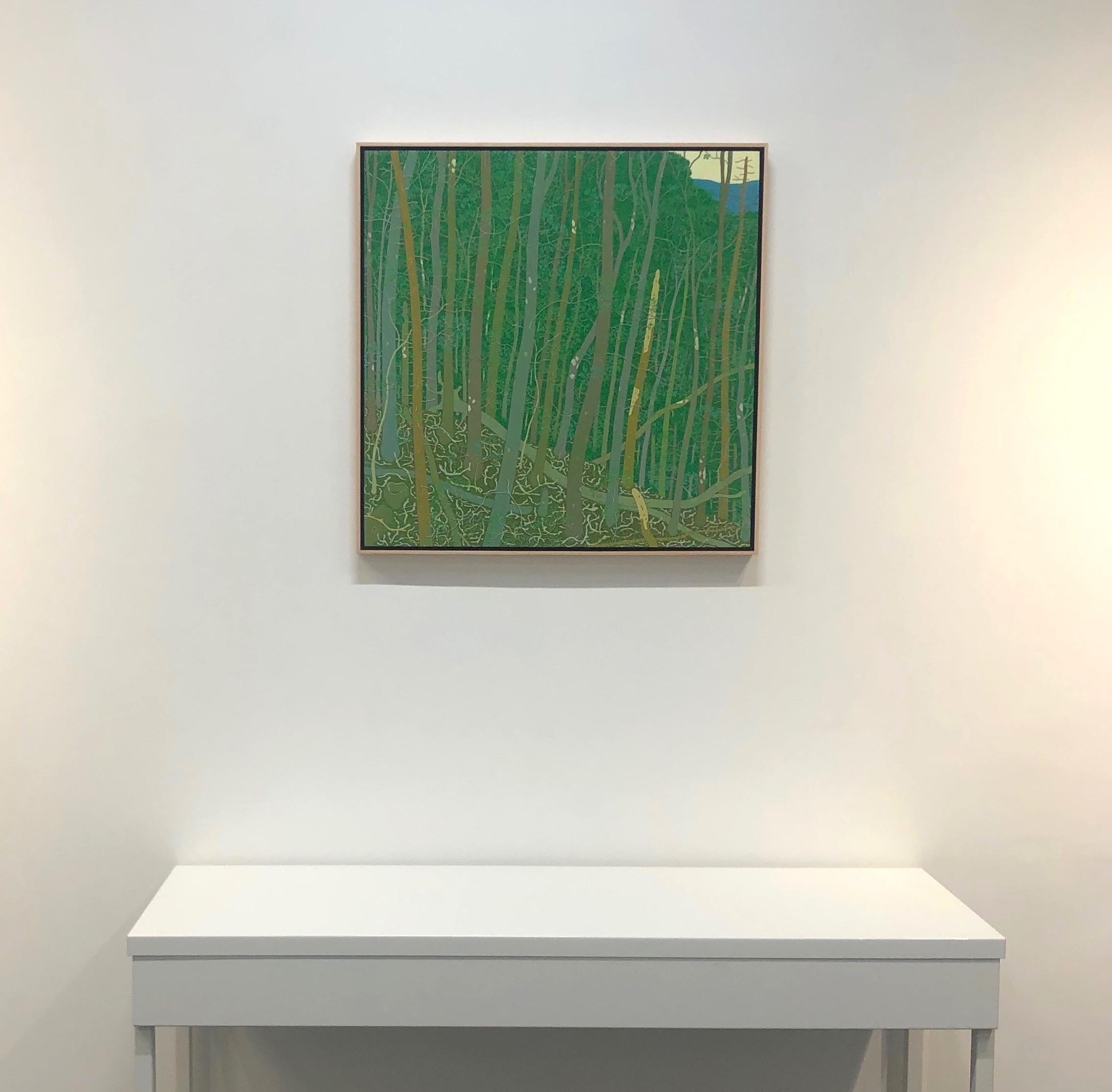 Vista de Slaters Ridge Wyatt Mountain - Paisaje forestal contemporáneo, 2015 - Painting Contemporáneo de Gregory Hennen