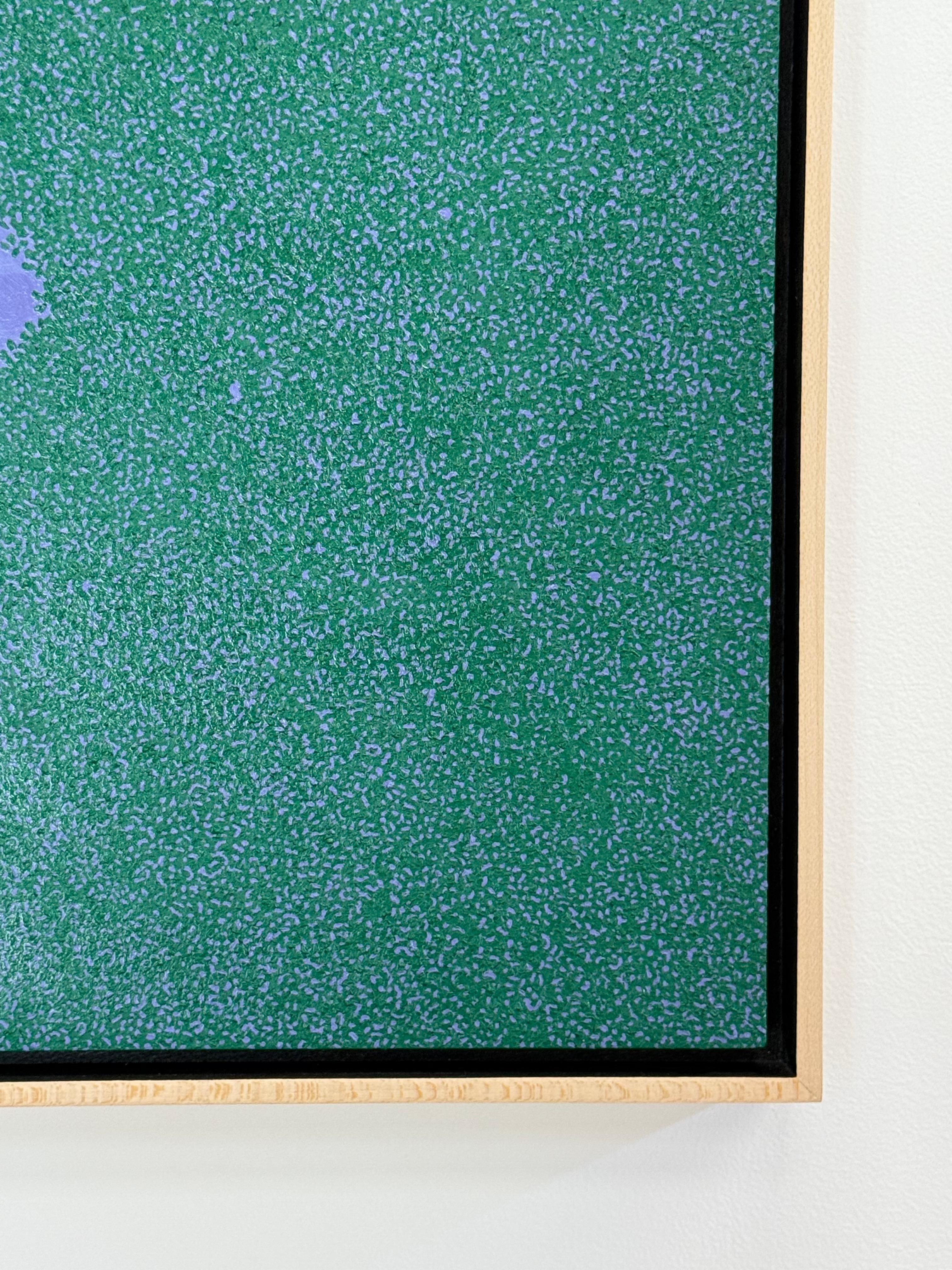 Lune brillante et Marli - Ciel nocturne Étoile Vert Woods Arbres Paysage, 2025 en vente 4