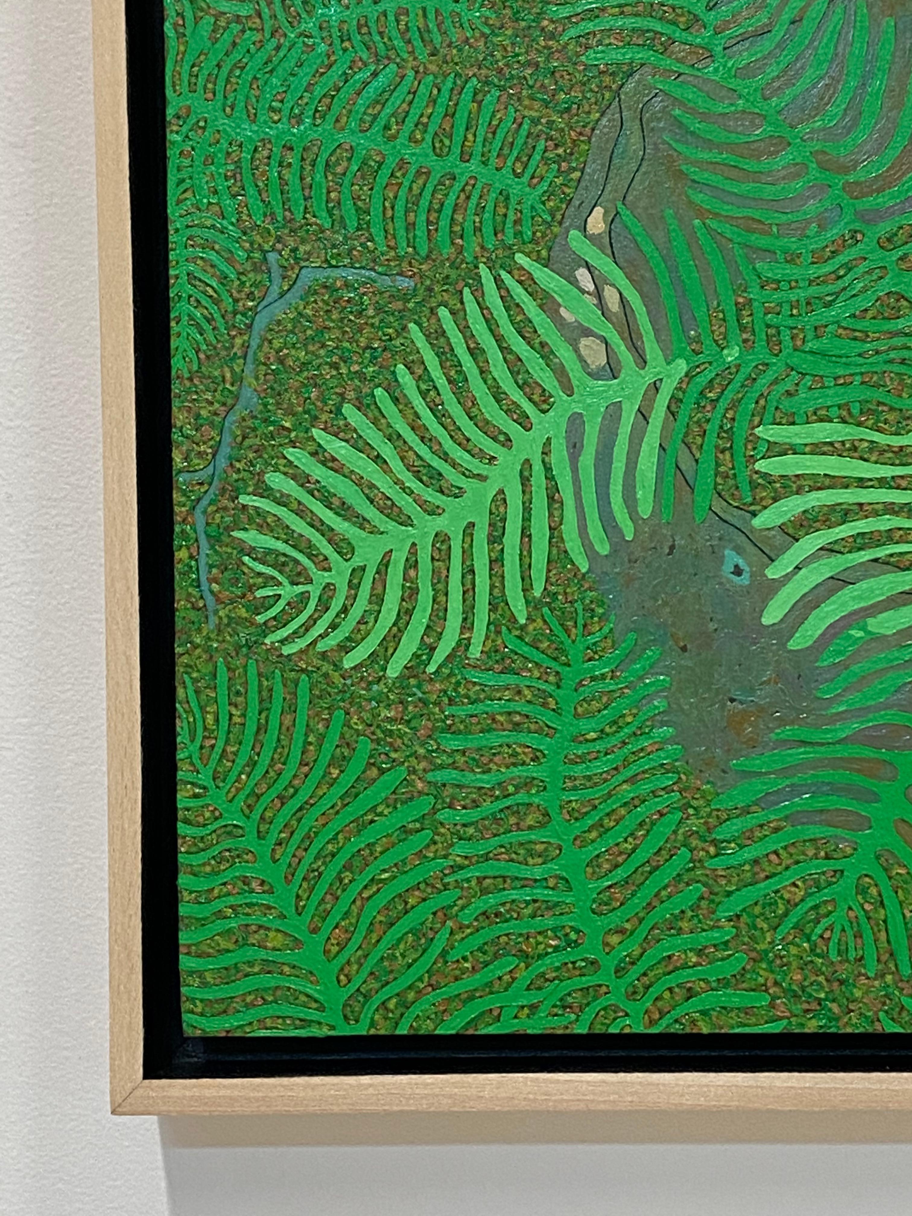 Helechos June Wyatt Mountain - Paisaje Contemporáneo Bosque Verde de Verano, 2021 en venta 2
