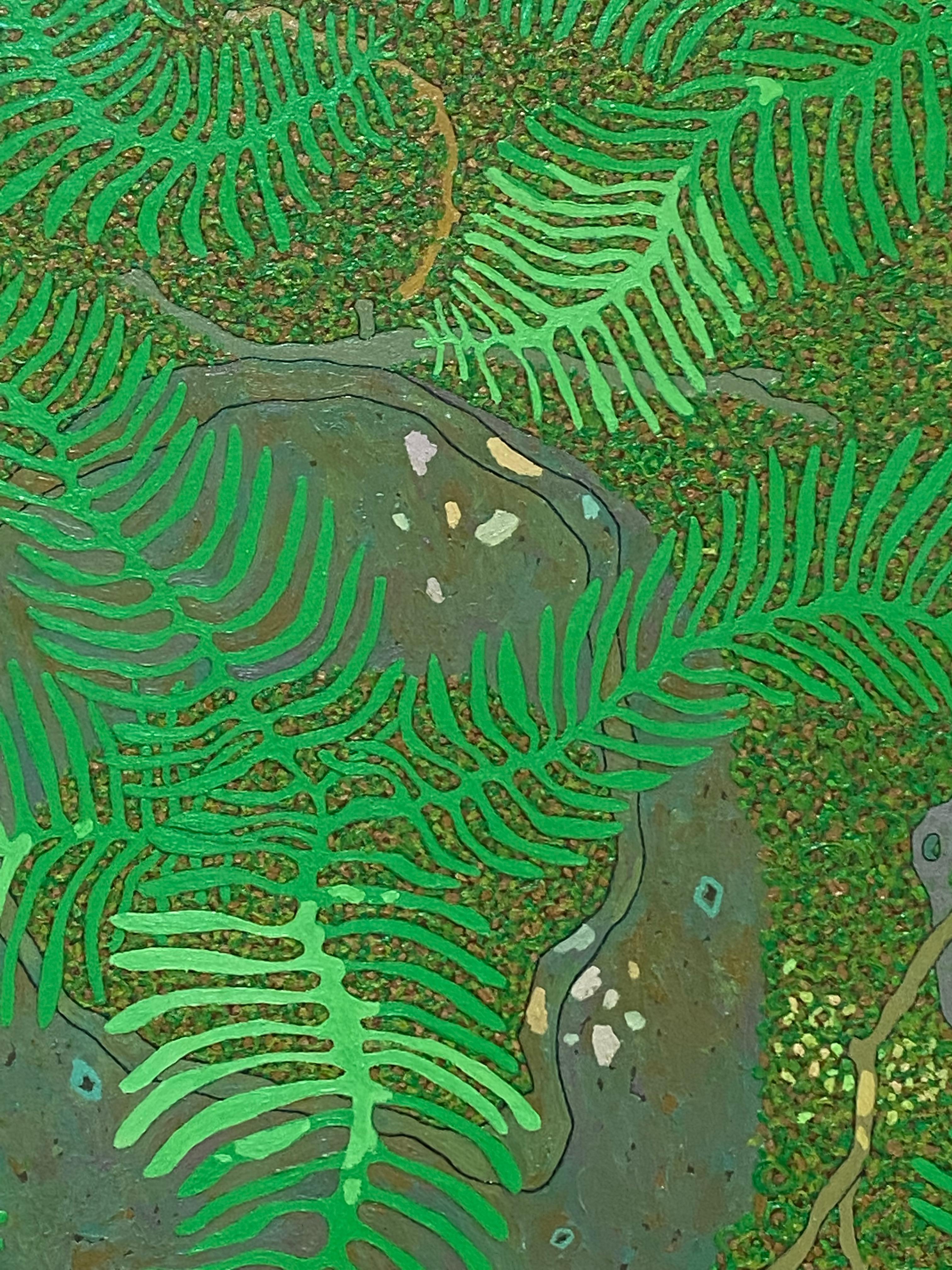 Helechos June Wyatt Mountain - Paisaje Contemporáneo Bosque Verde de Verano, 2021 en venta 4