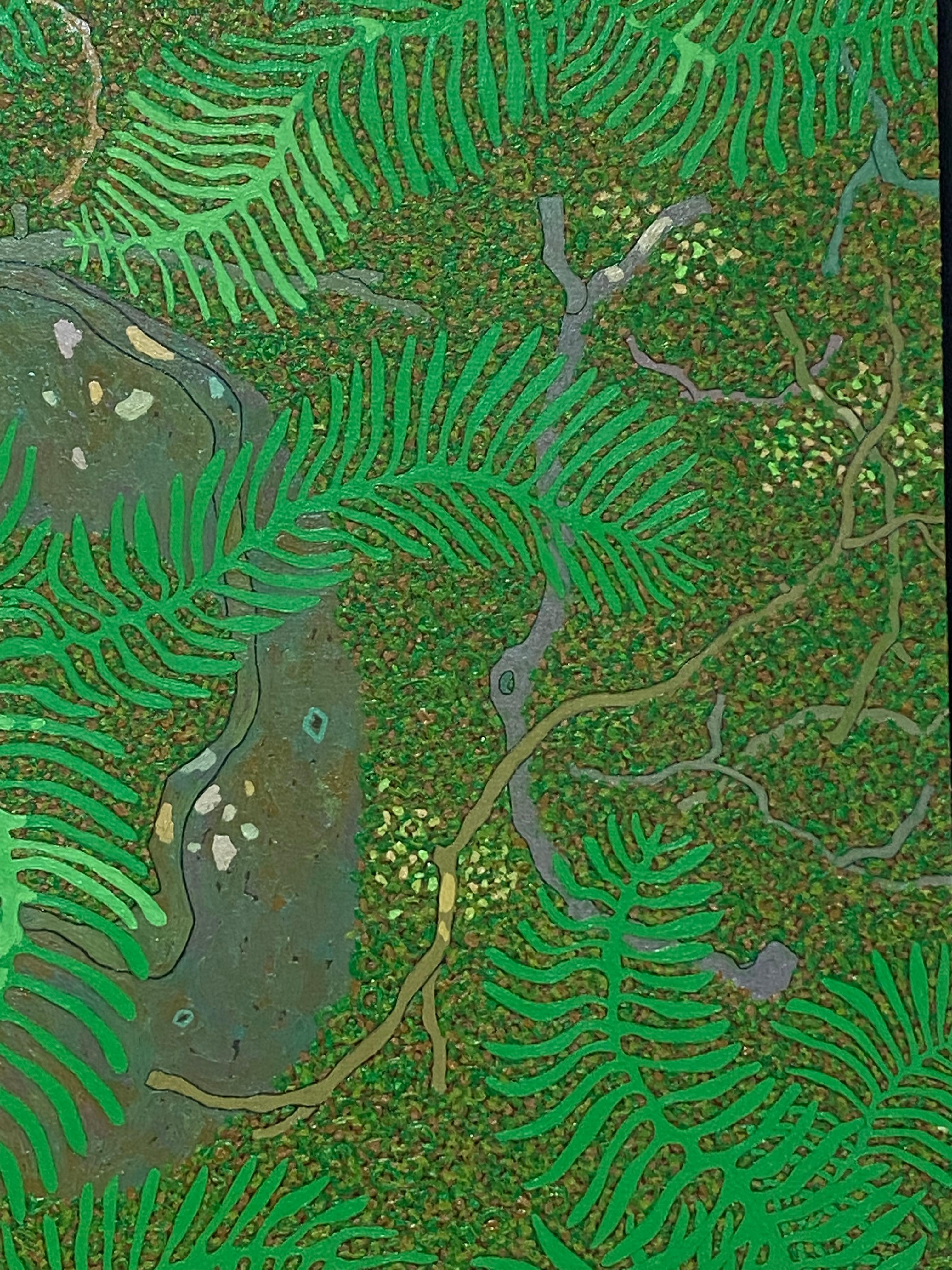 Helechos June Wyatt Mountain - Paisaje Contemporáneo Bosque Verde de Verano, 2021 en venta 5