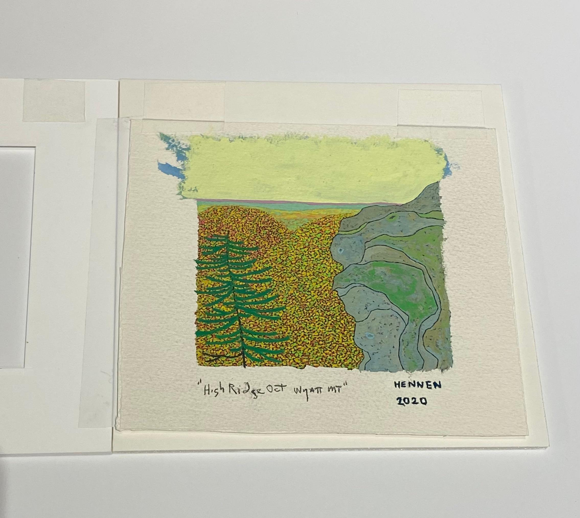 High Ridge - October Landscape Mountain Pine Yellow Autumn Leaves Virginia, 2020 For Sale 14