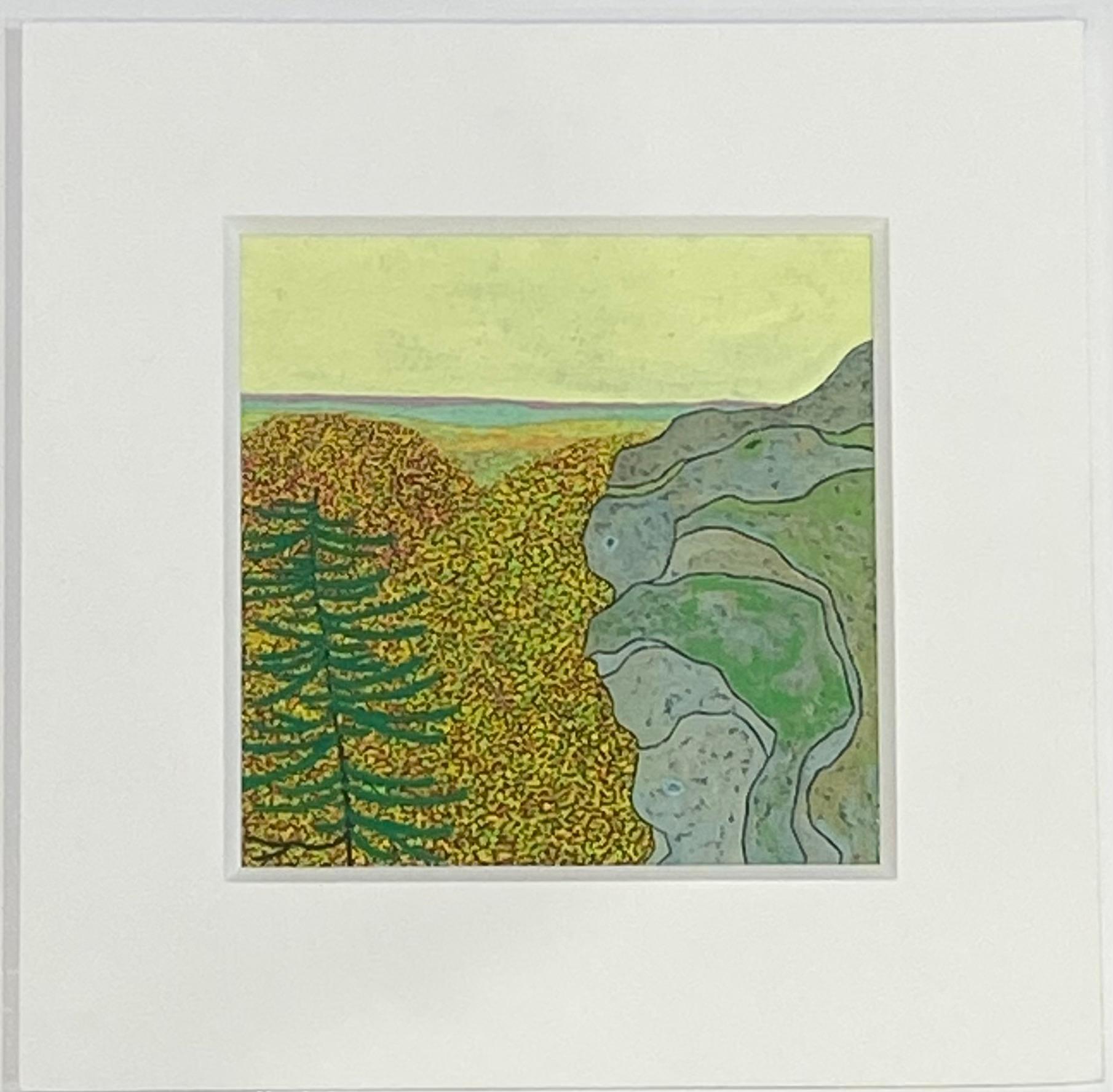 High Ridge - October Landscape Mountain Pine Yellow Autumn Leaves Virginia, 2020 For Sale 4