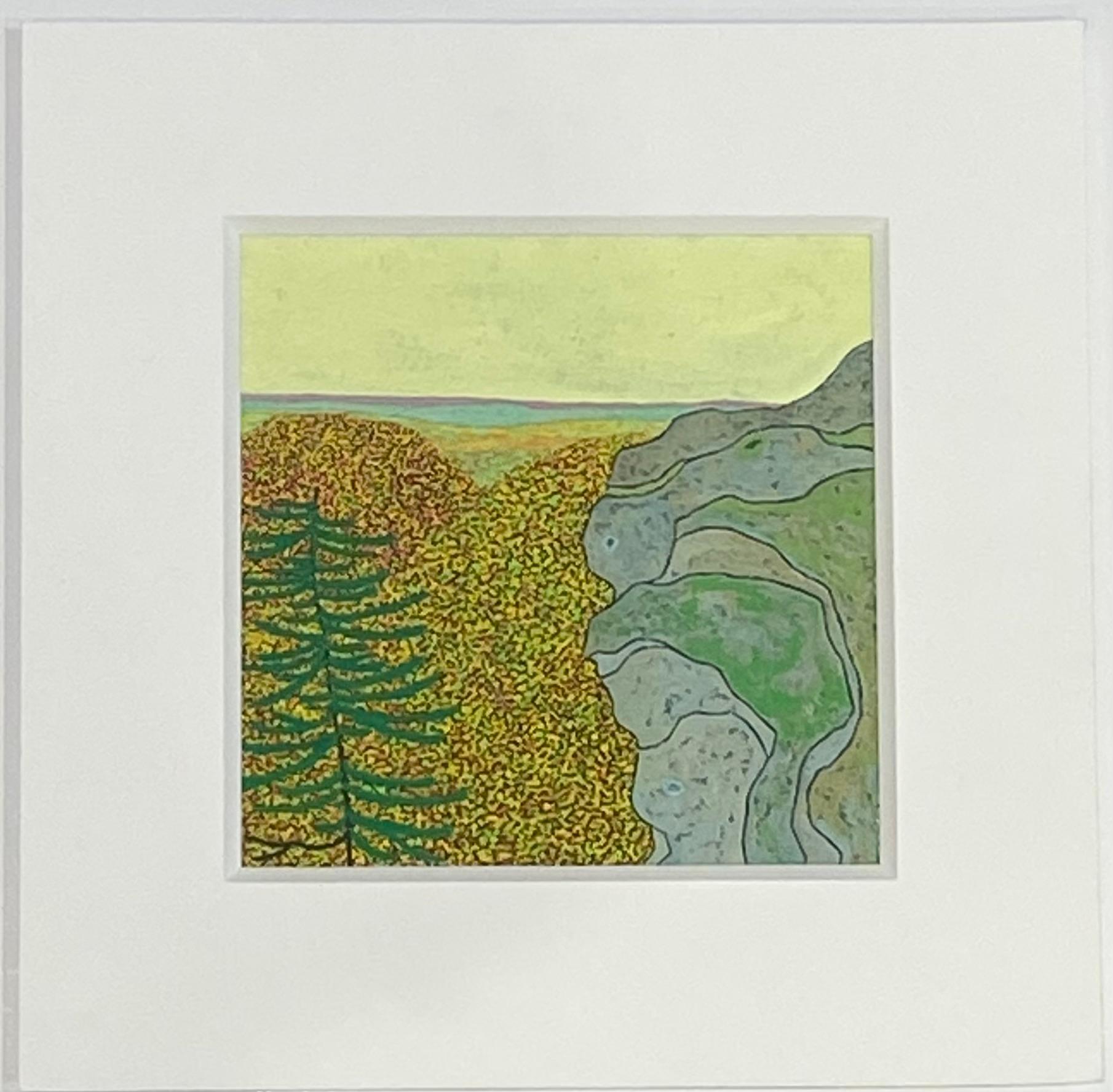High Ridge, October, Wyatt Mt., Gray Mountain, Green, Yellow, Autumn Foliage For Sale 5