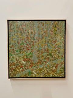 Old Oak October - Contemporary Fall Landscape Virginia Forest Trees, 2011