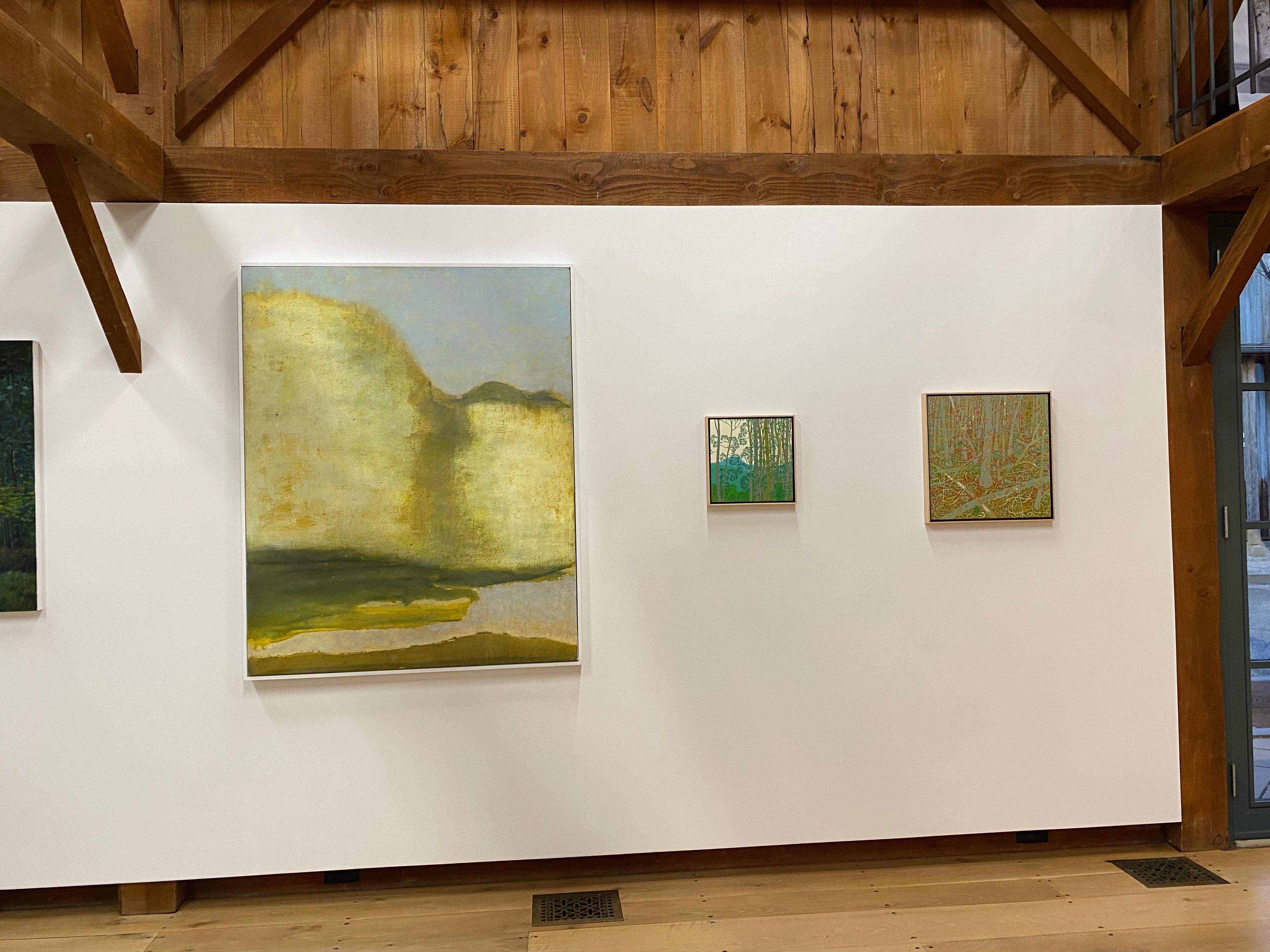 Viejo roble de octubre - Paisaje contemporáneo al óleo, Bosque otoñal en Virginia, 2011 en venta 6