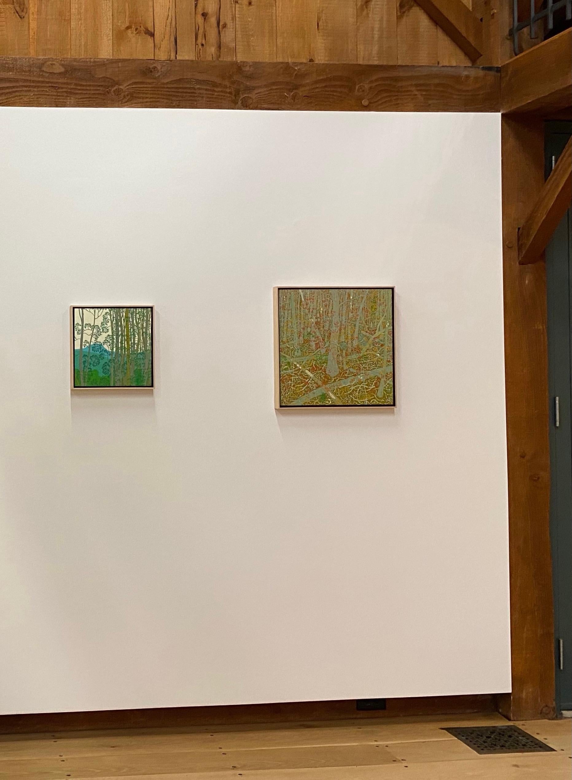 Viejo roble de octubre - Paisaje contemporáneo al óleo, Bosque otoñal en Virginia, 2011 - Painting Contemporáneo de Gregory Hennen