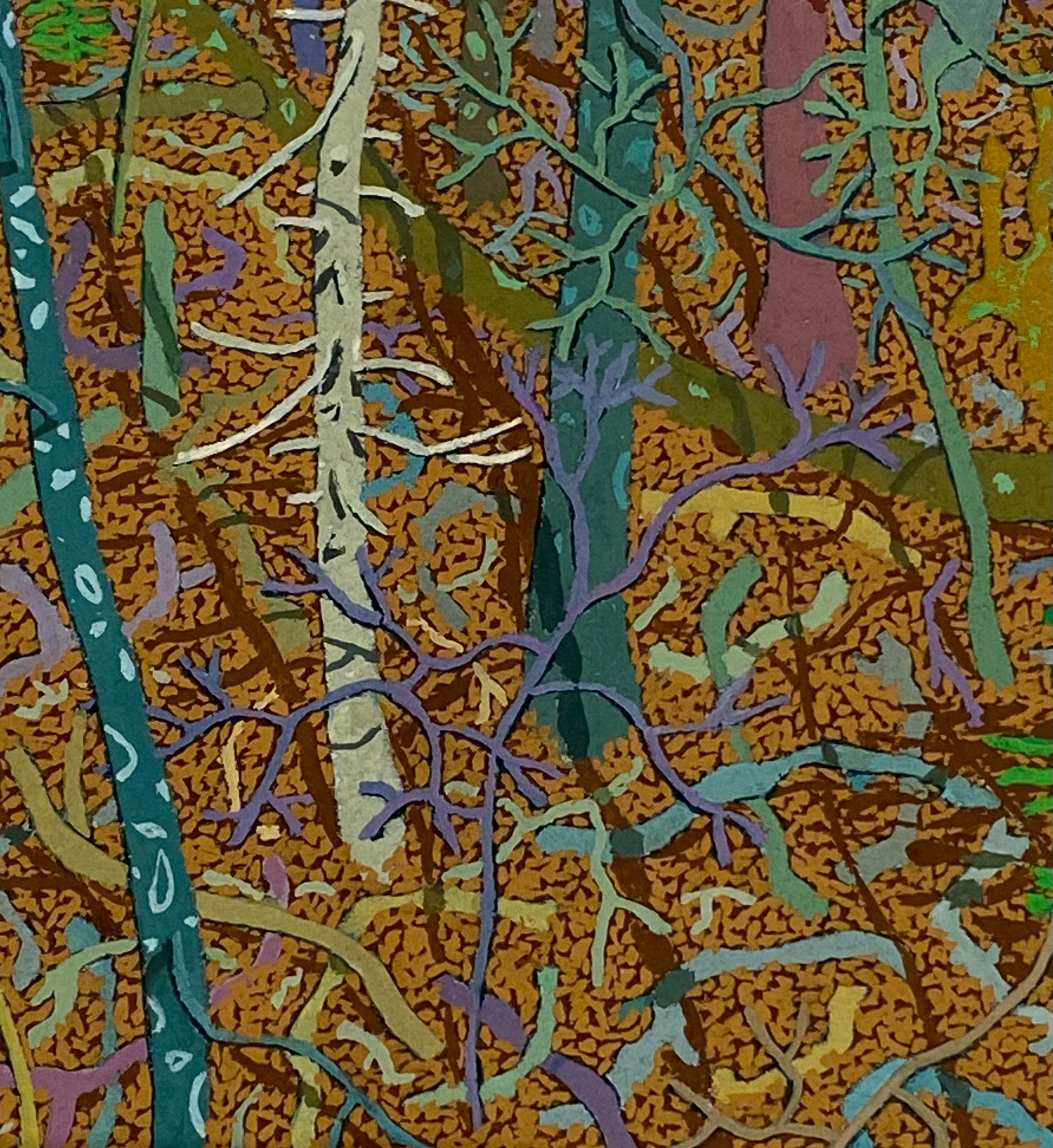 Pino Viejo Marzo, Mayo, Monte Wyatt, Paisaje Forestal, Bosque Marrón Botánico en venta 1