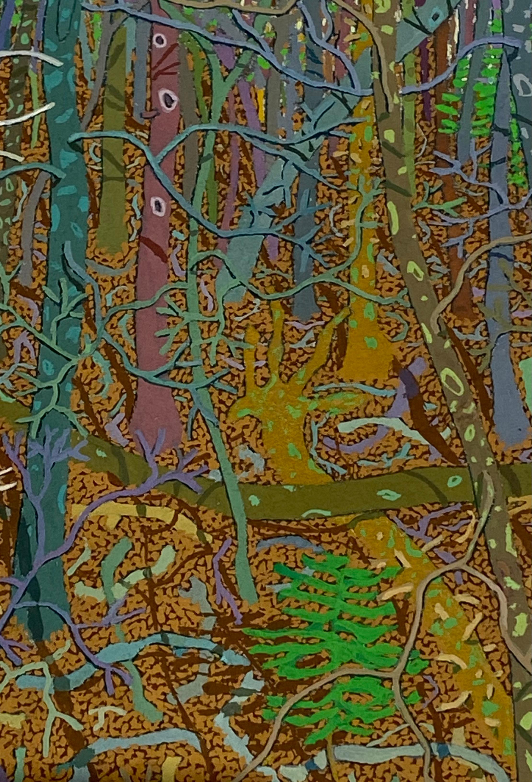 Pino Viejo Marzo, Mayo, Monte Wyatt, Paisaje Forestal, Bosque Marrón Botánico en venta 2