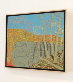 Overlook Oct. Wyatt Mt. - Blue Sky Leaves Virginia Mountains Autumn Landscape