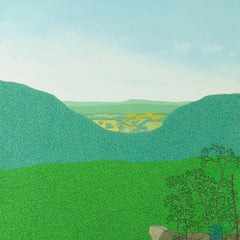 Ridge View Wyatt Mt - Blue Sky Clouds Trees Mountains Virginia Landscape, 2013