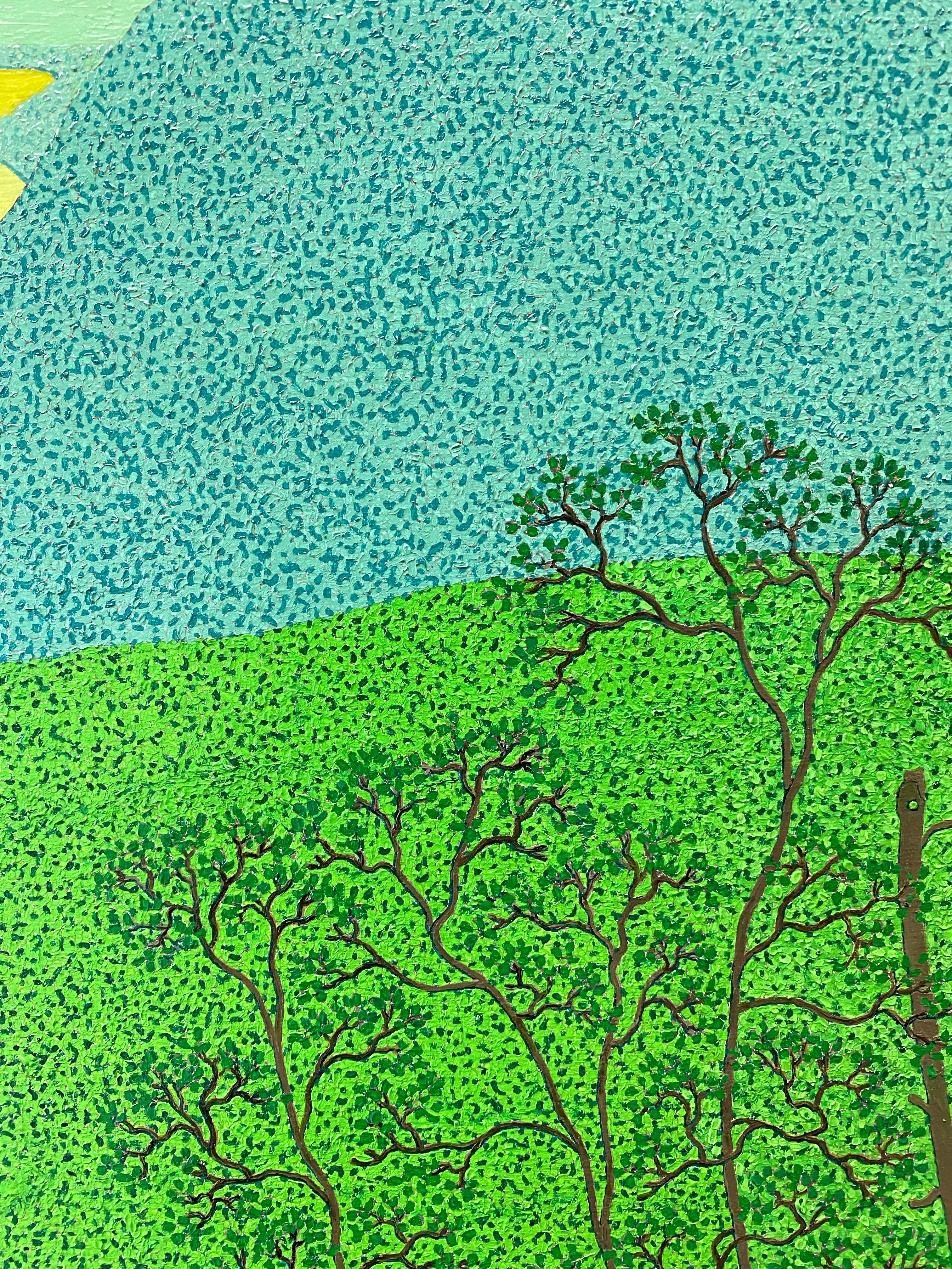 Ridge View Wyatt Mt - Blue Sky Clouds Trees Virginia Mountains Landscape, 2013 For Sale 5