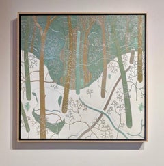 Schneefall Jan Wyatt Mt - Zeitgenössische Winterlandschaft Wald Weißer Schnee, 2018