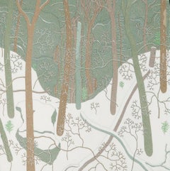 Snow Fall Jan Wyatt Mt, Winter Landscape of Snowy Woods, Forest with White Snow