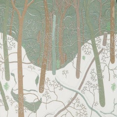 Schnee-Herbst Jan Wyatt Mt, Winterlandschaft, Schneewälder, Wald mit weißem Schnee