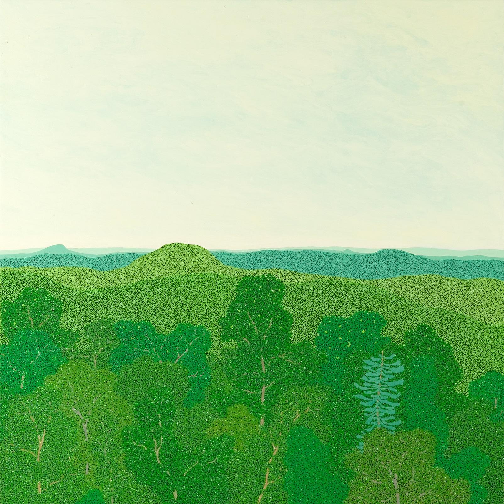 Gregory Hennen Landscape Painting - View from Wyatt Mt Looking East, Virginia Landscape with Mountains and Trees