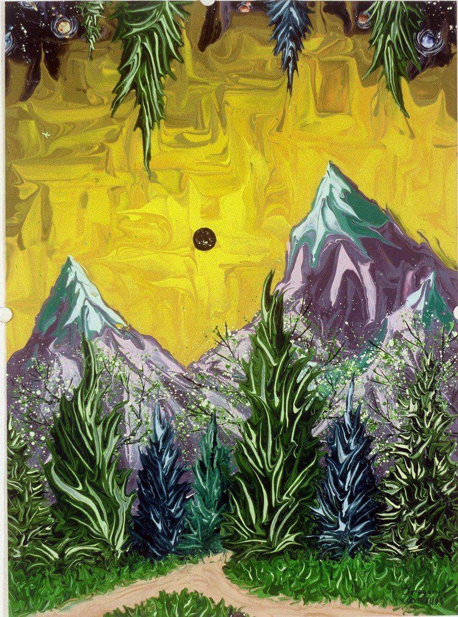 Landscape Painting Gregory Horndeski - Morning with Mountain and Path (Le matin avec la montagne et le chemin