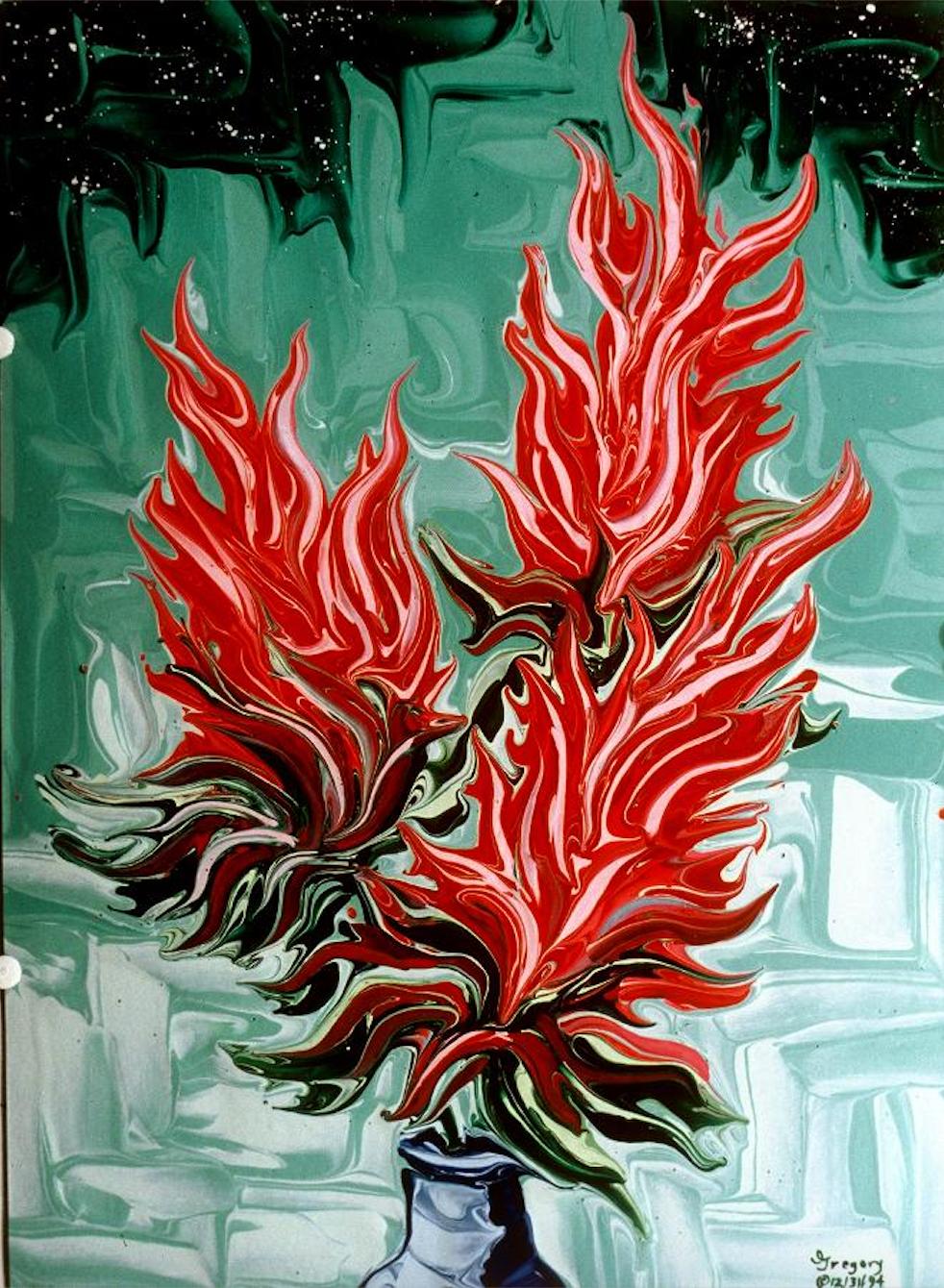 Gregory Horndeski Still-Life Painting - Red Flamers