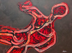 Visceral Amoeba, Signed Acrylic Painting by Gregory Johnson