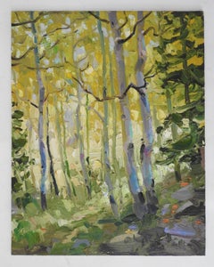 Gregory Packard Mountain Aspens Landscape Painting