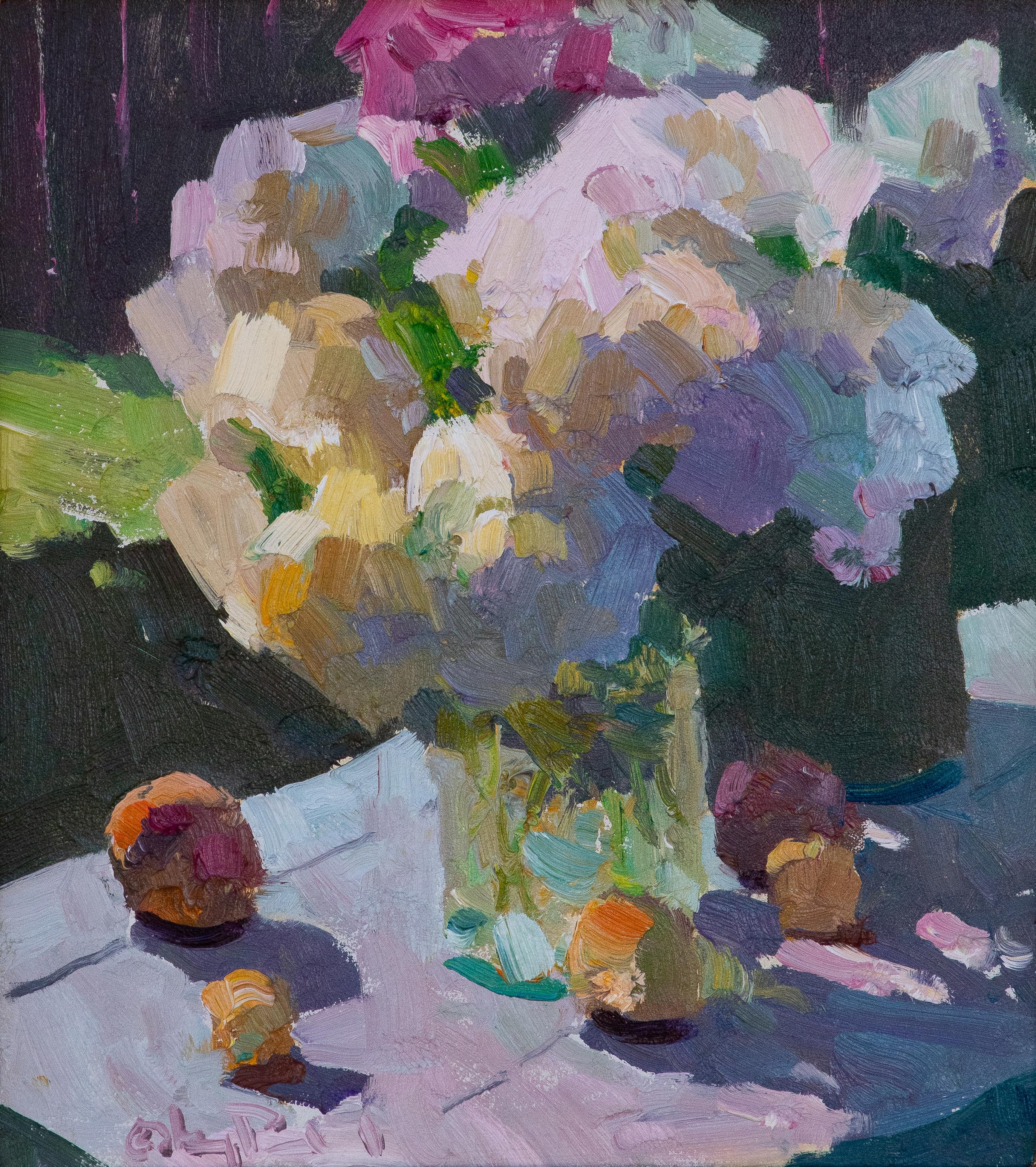 Backyard Bouquet - Impressionist Painting by Gregory Packard