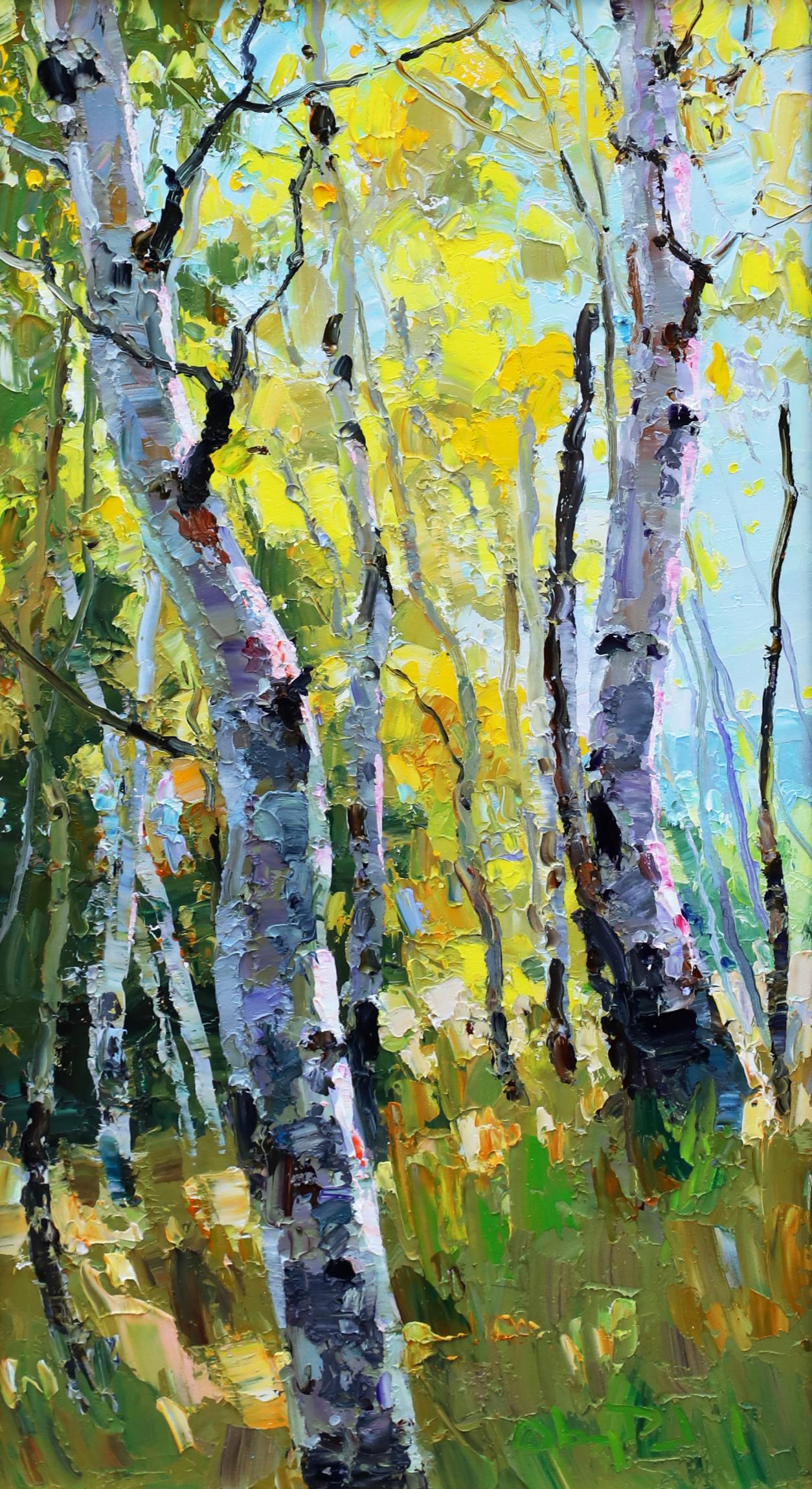 Golden - Impressionist Painting by Gregory Packard