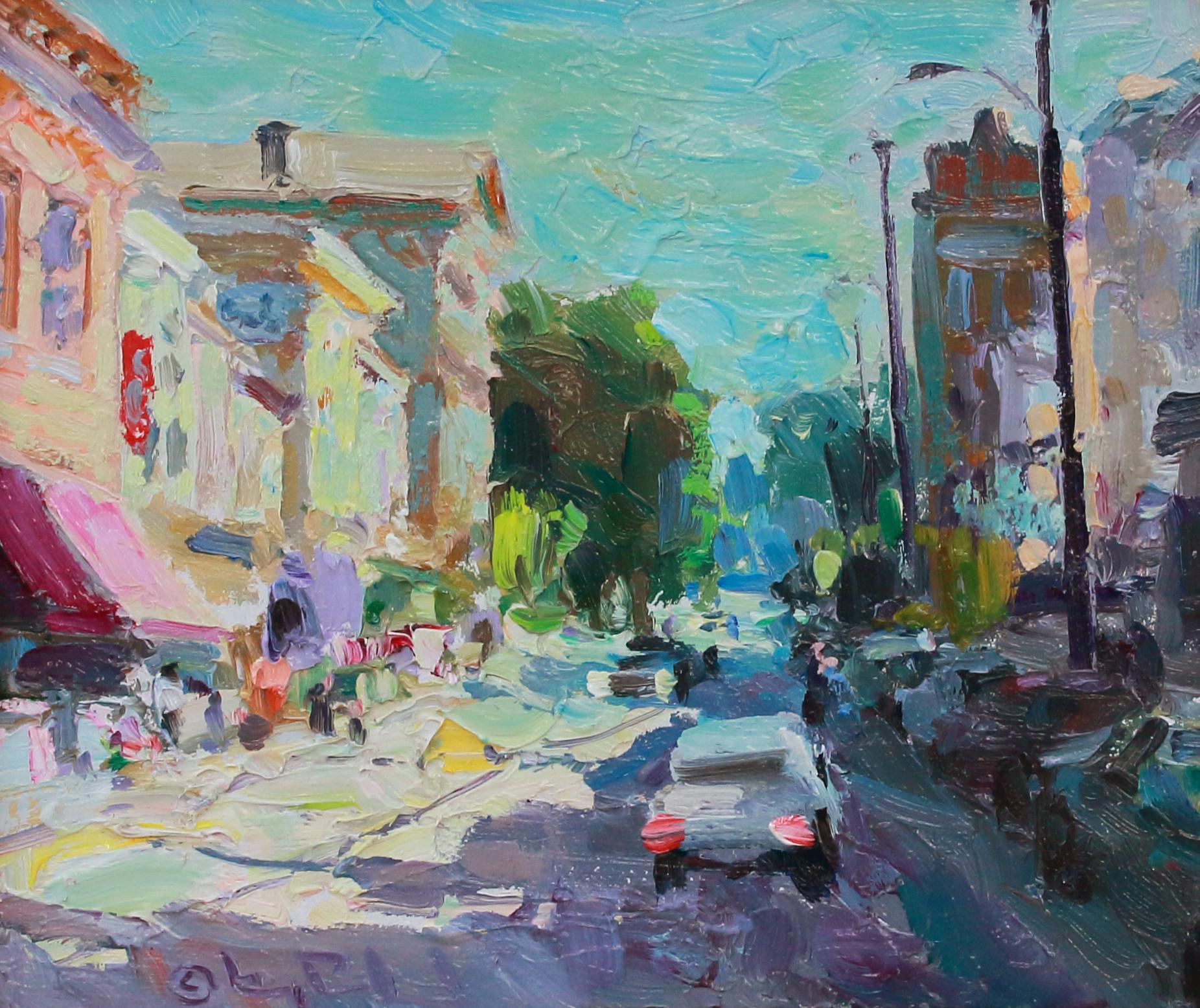 Saturday Market - Impressionist Painting by Gregory Packard