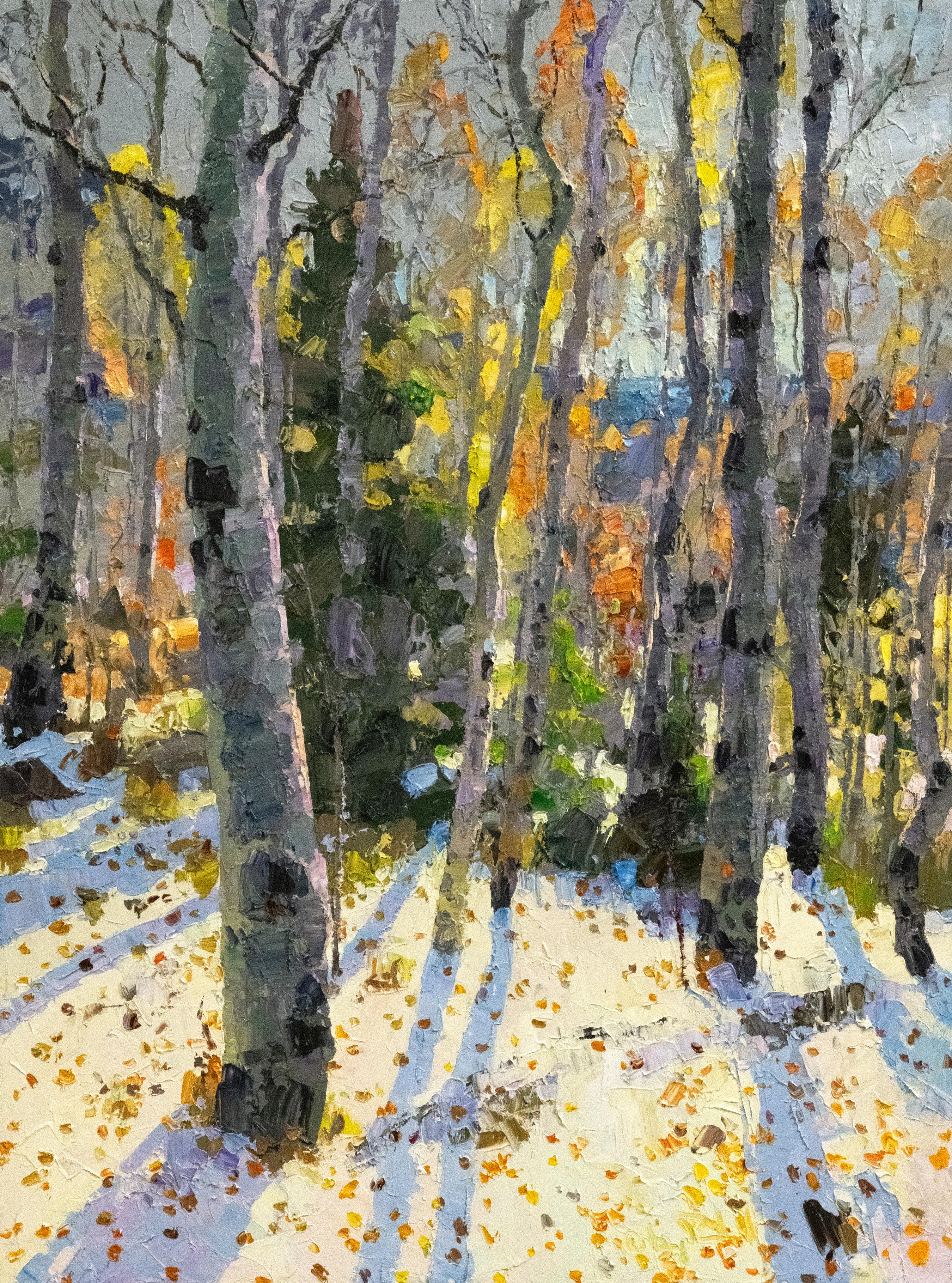 Warmes Winterlicht – Painting von Gregory Packard