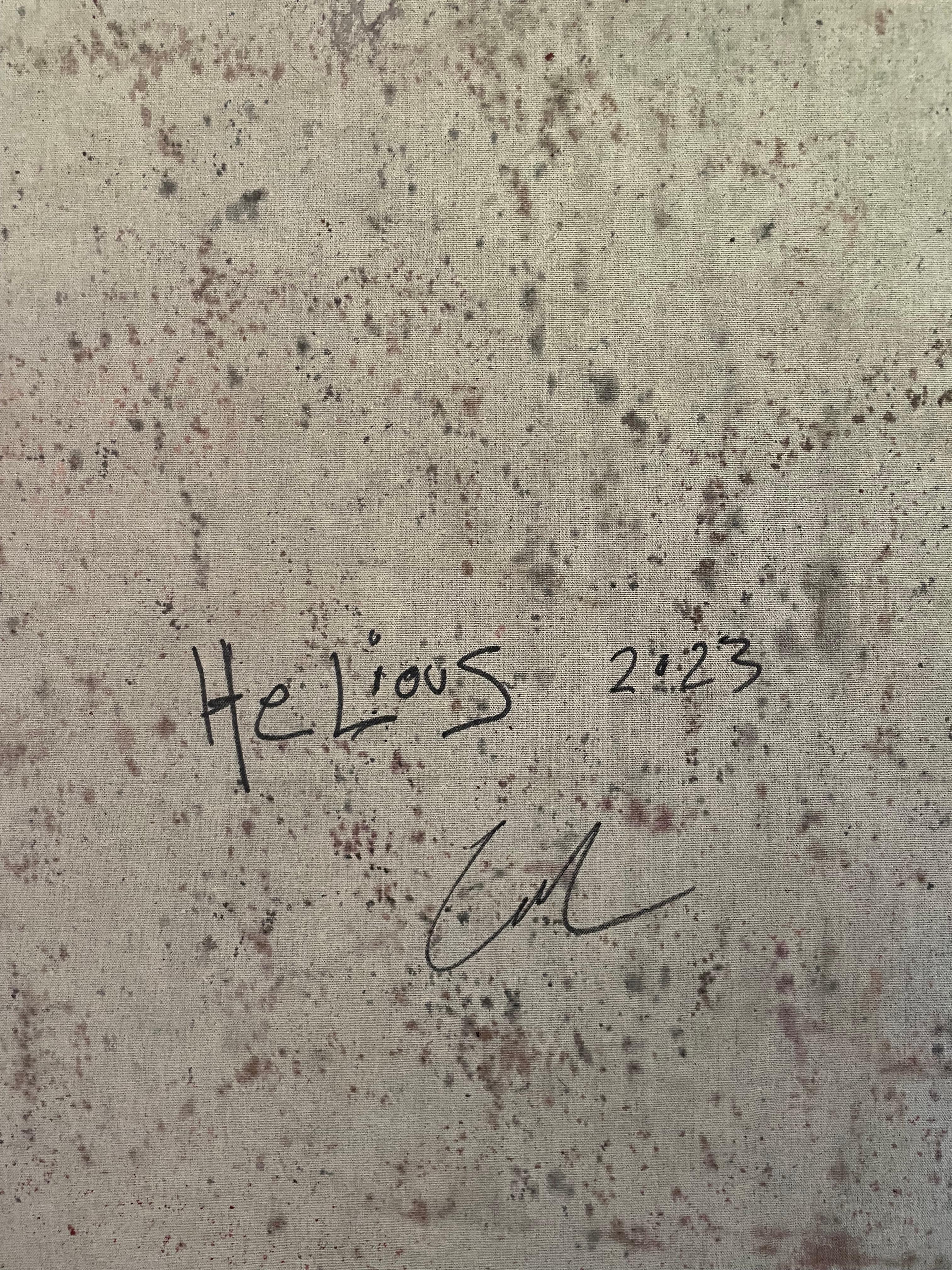 Helios. De la serie El árbol de la vida - Abstract Painting Gris de Gregory Robin