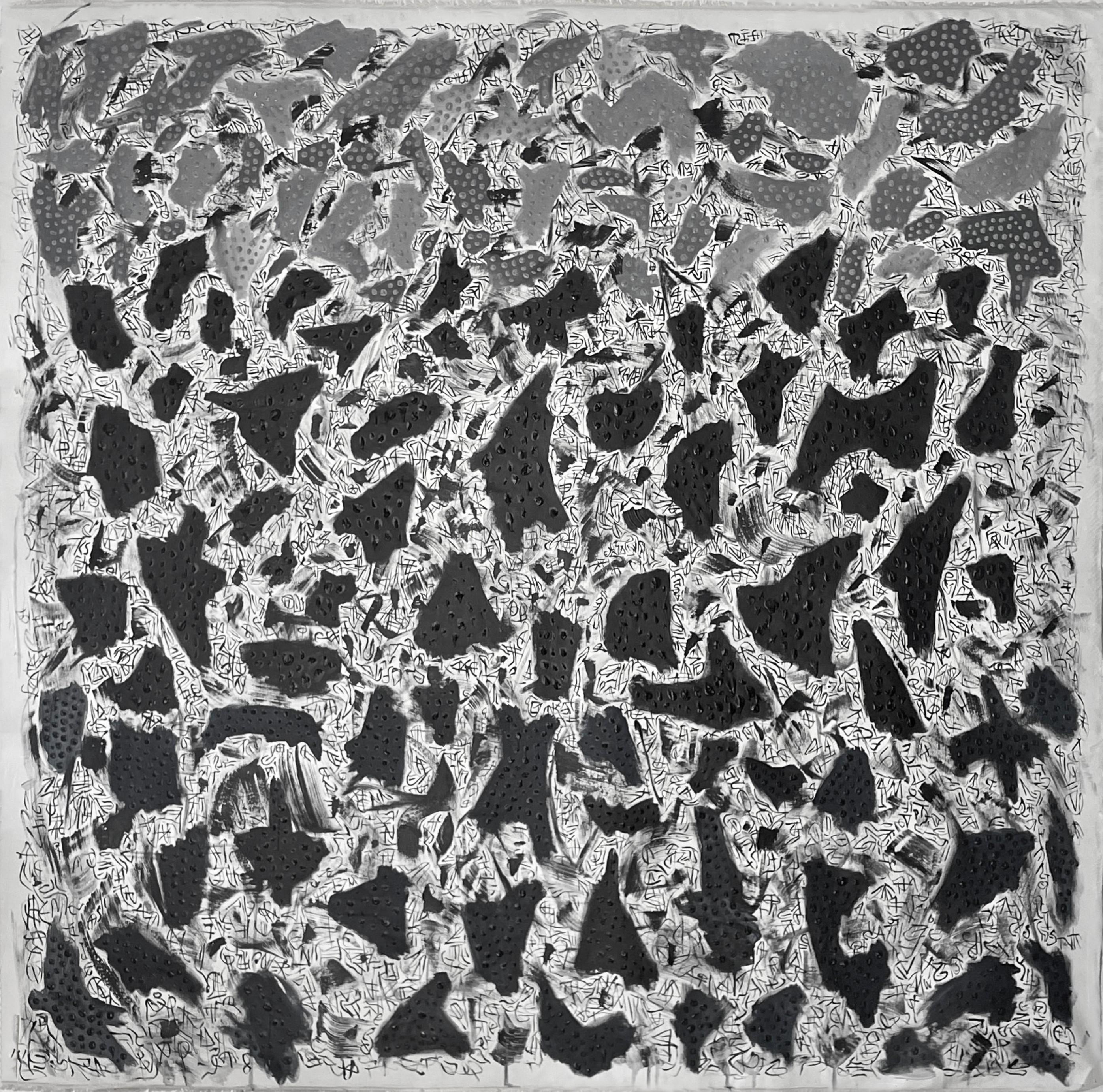 Las obras actúan como un reflejo o atracción gravitatoria de la fuente y el poder de la luna. Cada obra responde a un ciclo particular de la Luna en el que la energía se traduce sobre el lienzo.

A través de la pintura y la escultura, Gregory Robin