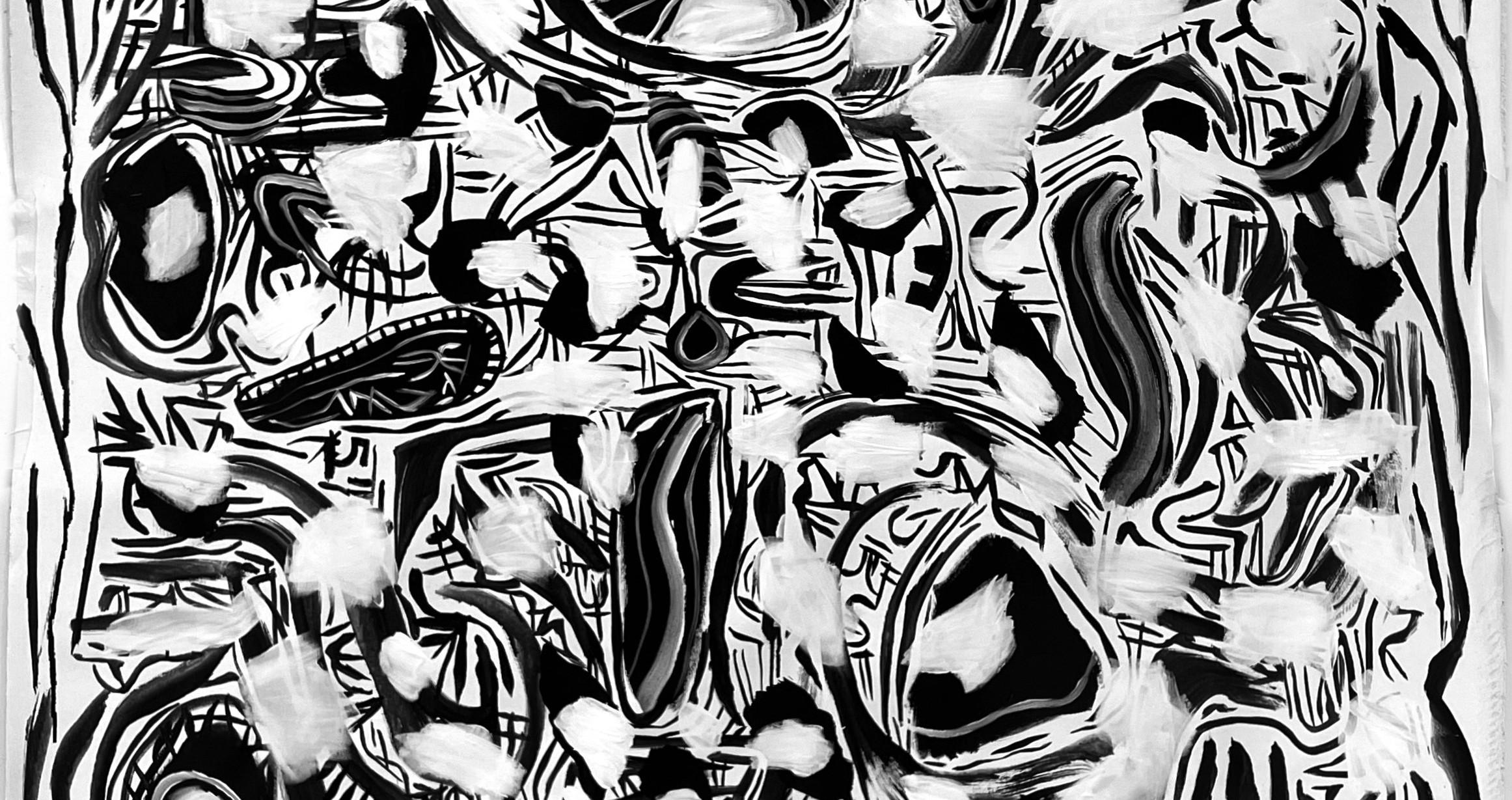 Notte della Grotta. From Moon Phases series - Abstract Painting by Gregory Robin