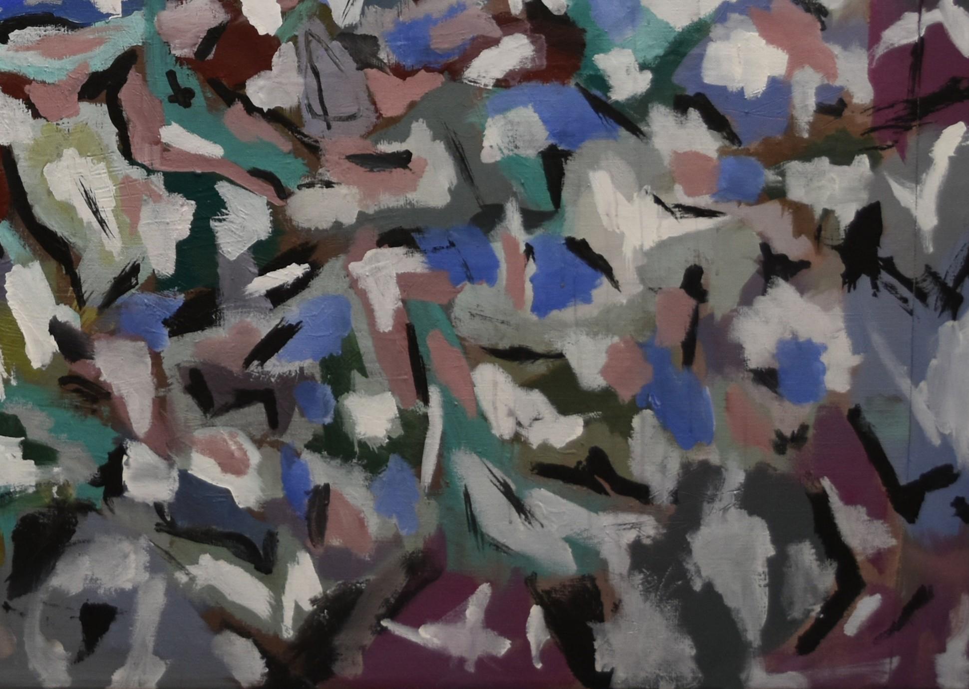 Polyculture 1. From the series Polyculture - Gray Abstract Painting by Gregory Robin