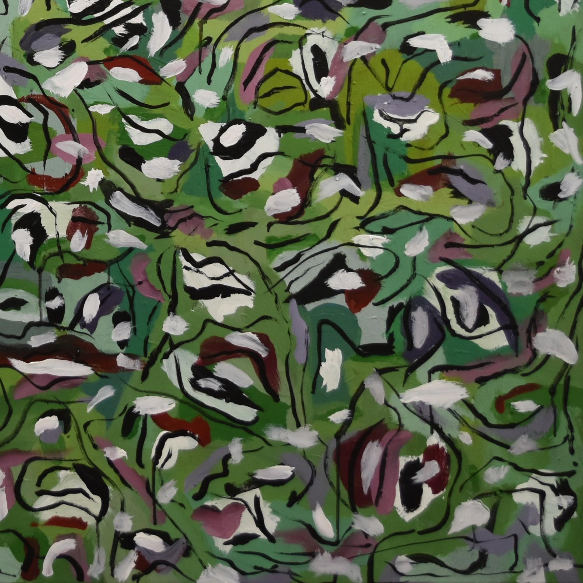 Polyculture 19. From the series Polyculture - Gray Abstract Painting by Gregory Robin