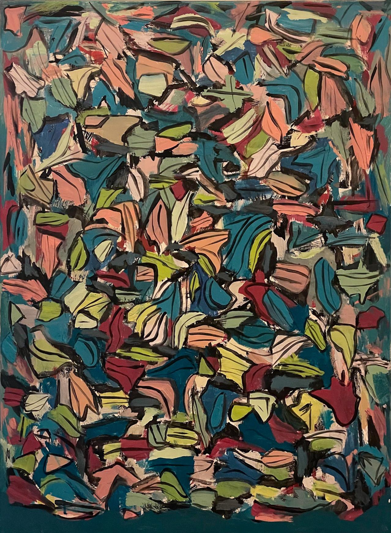 Rising Sea. From the series Polyculture - Brown Abstract Painting by Gregory Robin