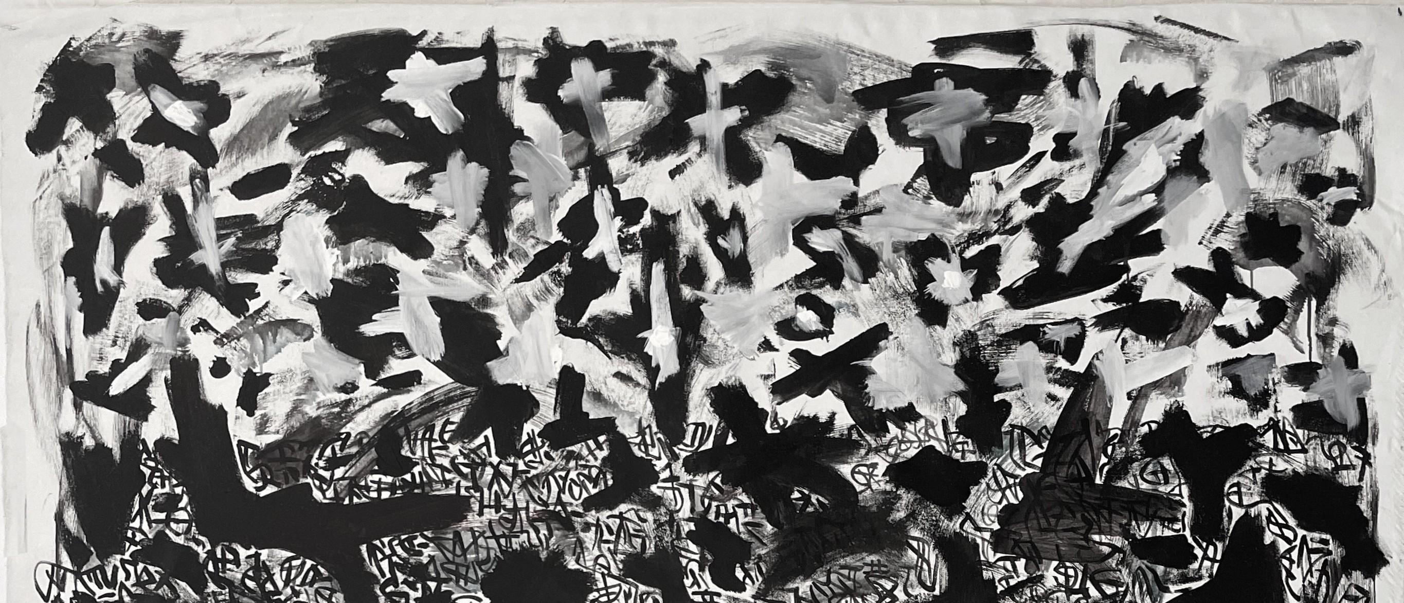 Luna de sombra. De la serie Fases de la Luna - Painting Abstracto de Gregory Robin
