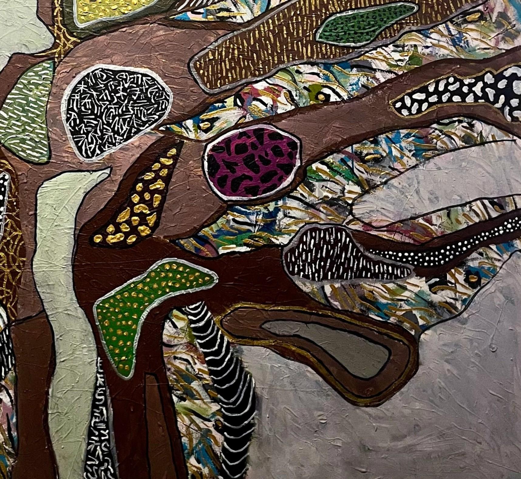Diese Gemäldeserie ist Teil einer visuellen Reise zu unserer Beziehung zu Wäldern, Dschungeln und dem heiligen Baum des Lebens.

Durch Malerei und Skulpturen vermittelt Gregory Robin das Gefühl, in einem lebendigen, biodiversen Ökosystem zu sein. Er