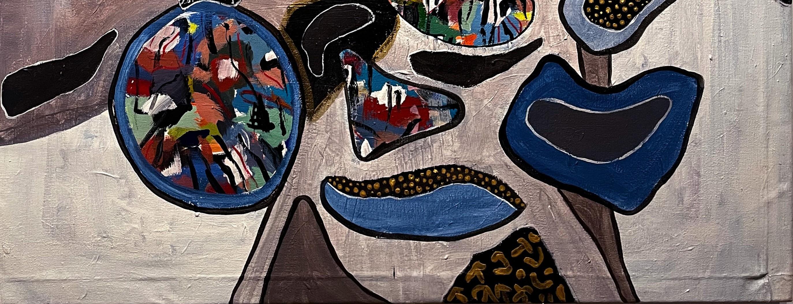 Beobachter. Aus der Serie Polyculture (Grau), Abstract Painting, von Gregory Robin