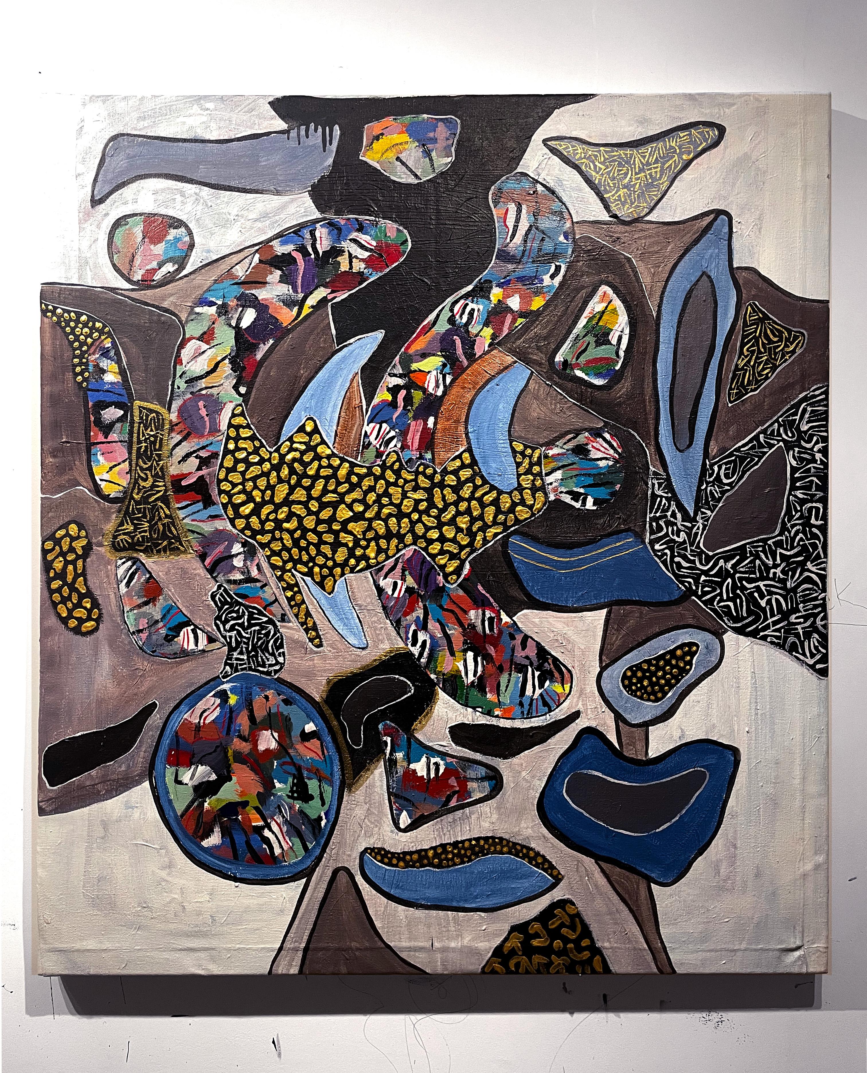 Gregory Robin Abstract Painting – Beobachter. Aus der Serie Polyculture