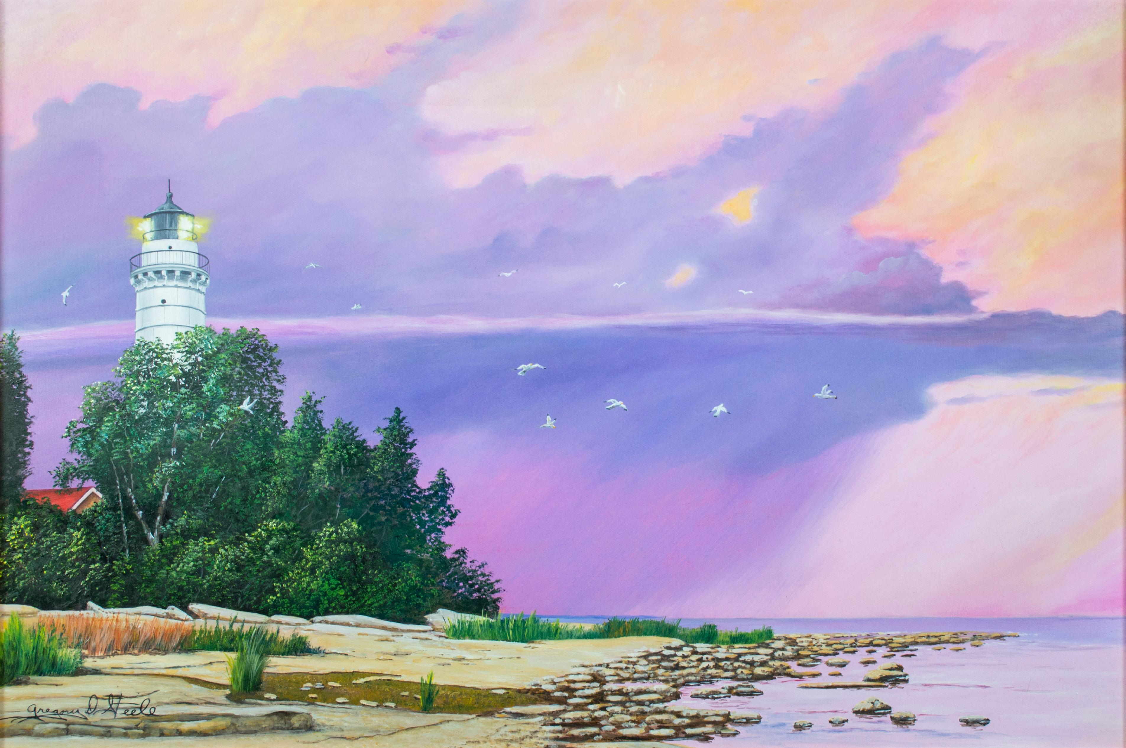 lighthouse painting easy