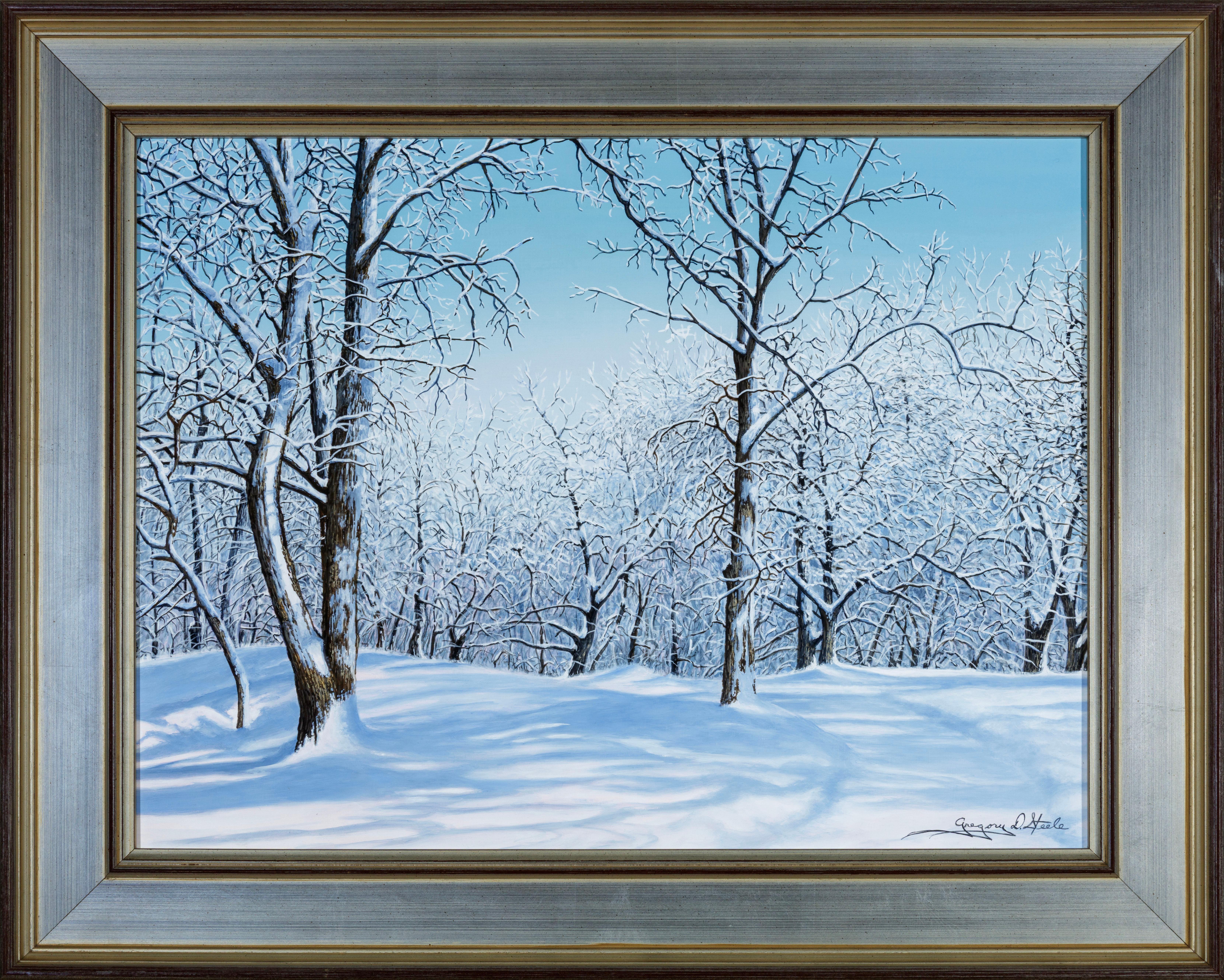Landscape Painting di Gregory Steele - A. Winter Oak