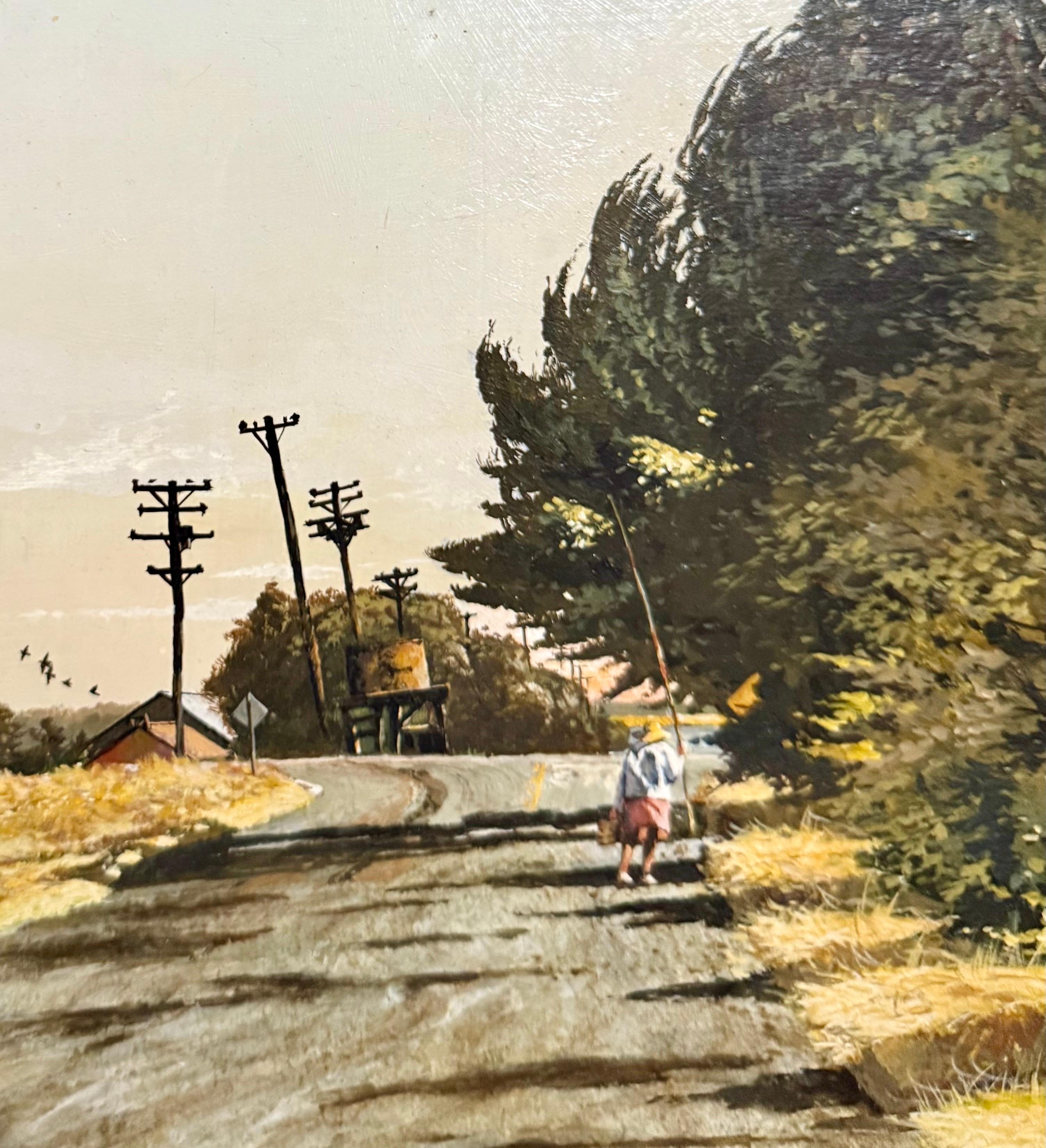 Original Oil Painting Going Fishing Gregory Sumida California Artist Americana 9