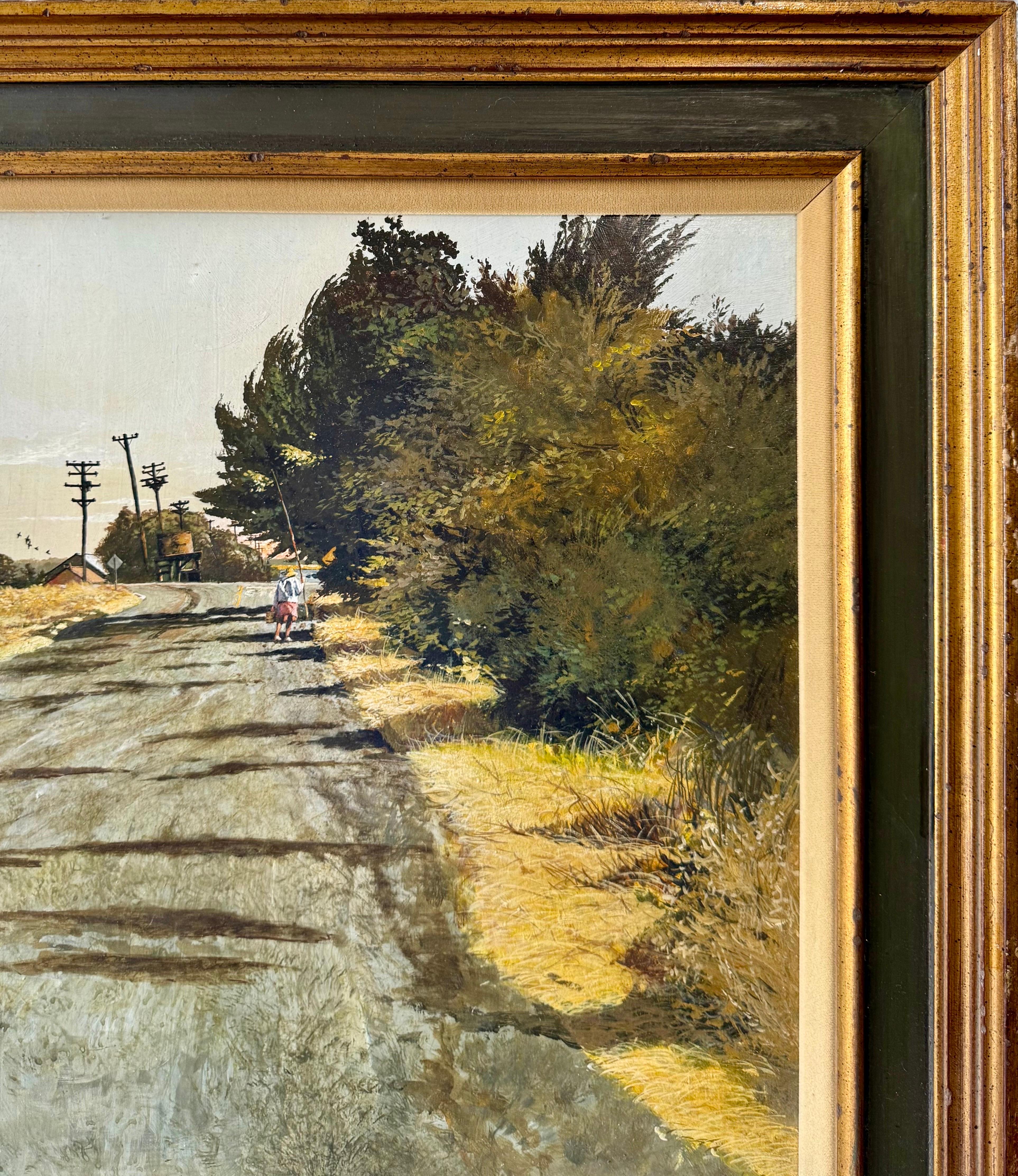 Original Oil Painting Going Fishing Gregory Sumida California Artist Americana 3
