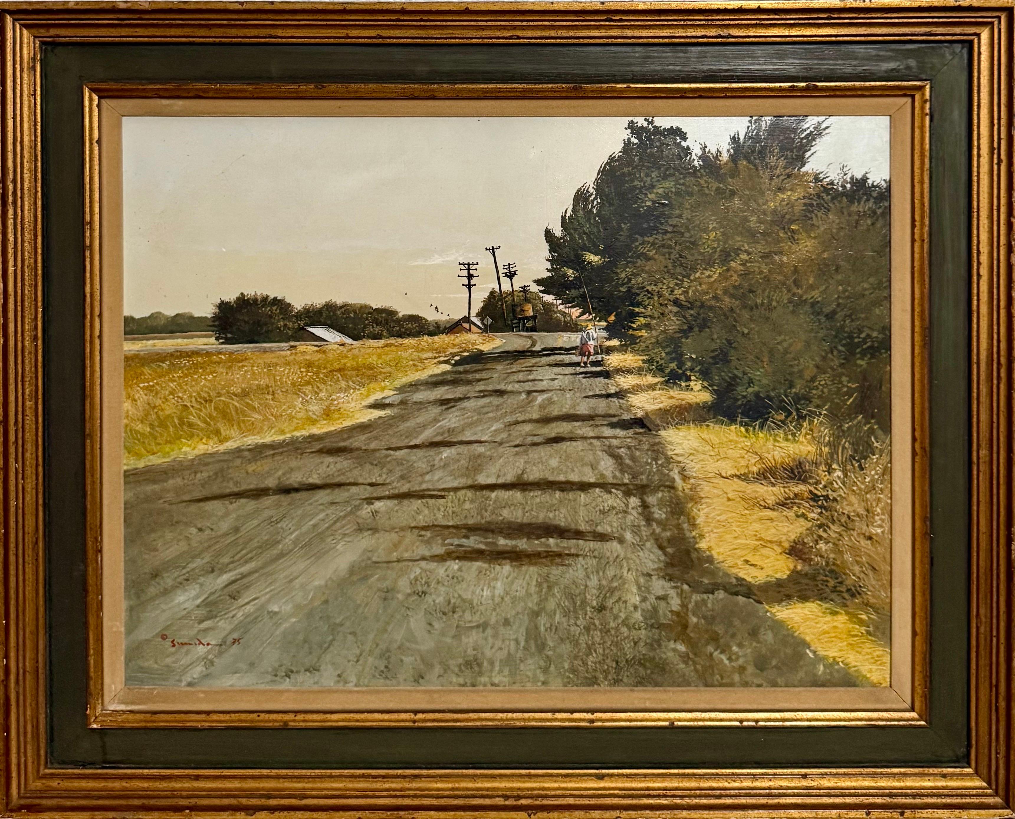 Original Oil Painting Going Fishing Gregory Sumida California Artist Americana 5