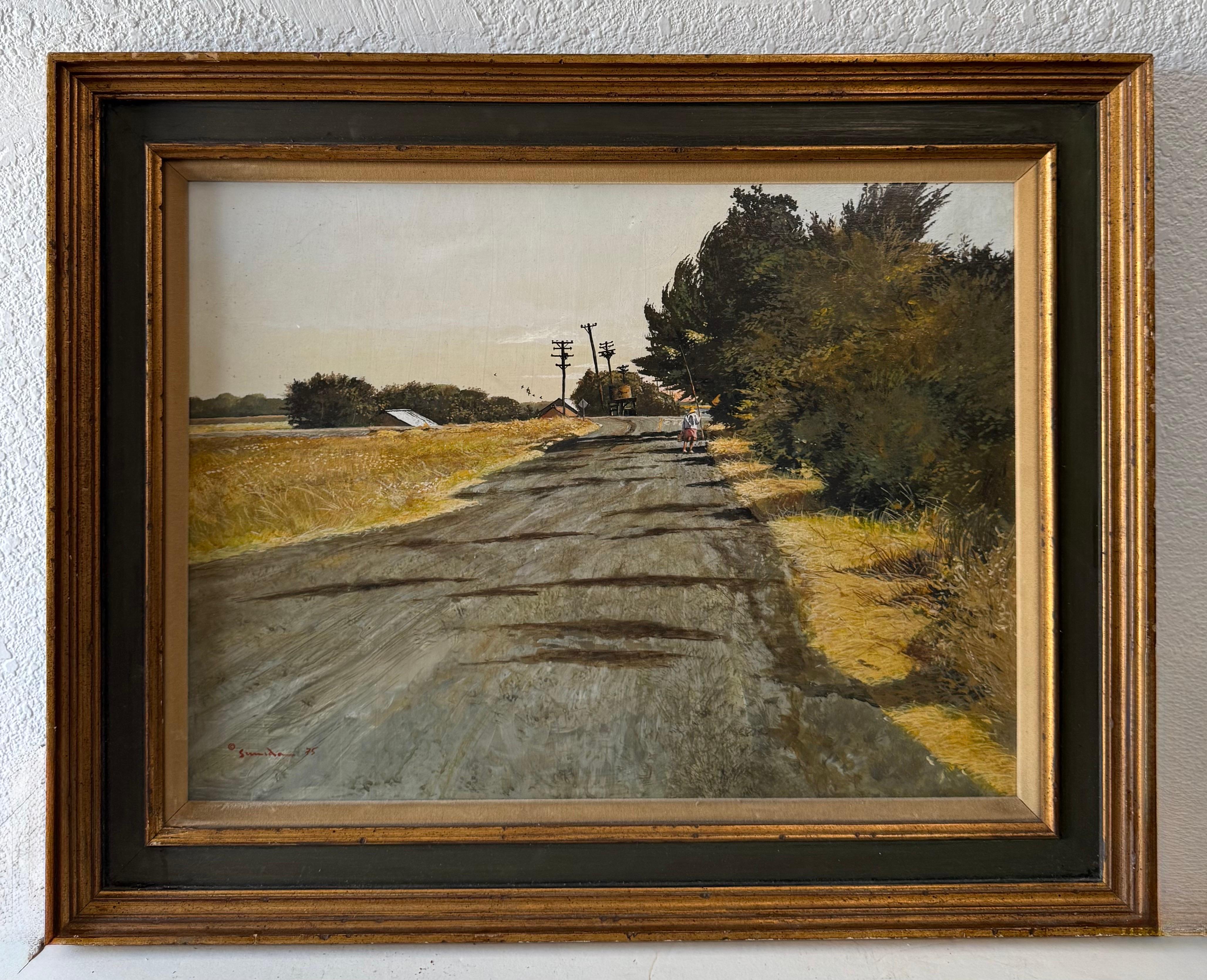 Original Oil Painting Going Fishing Gregory Sumida California Artist Americana 8