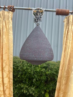 Gregory Van Pelt Attributed Beehive Corrugated Cardboard Splatter Pendant Light