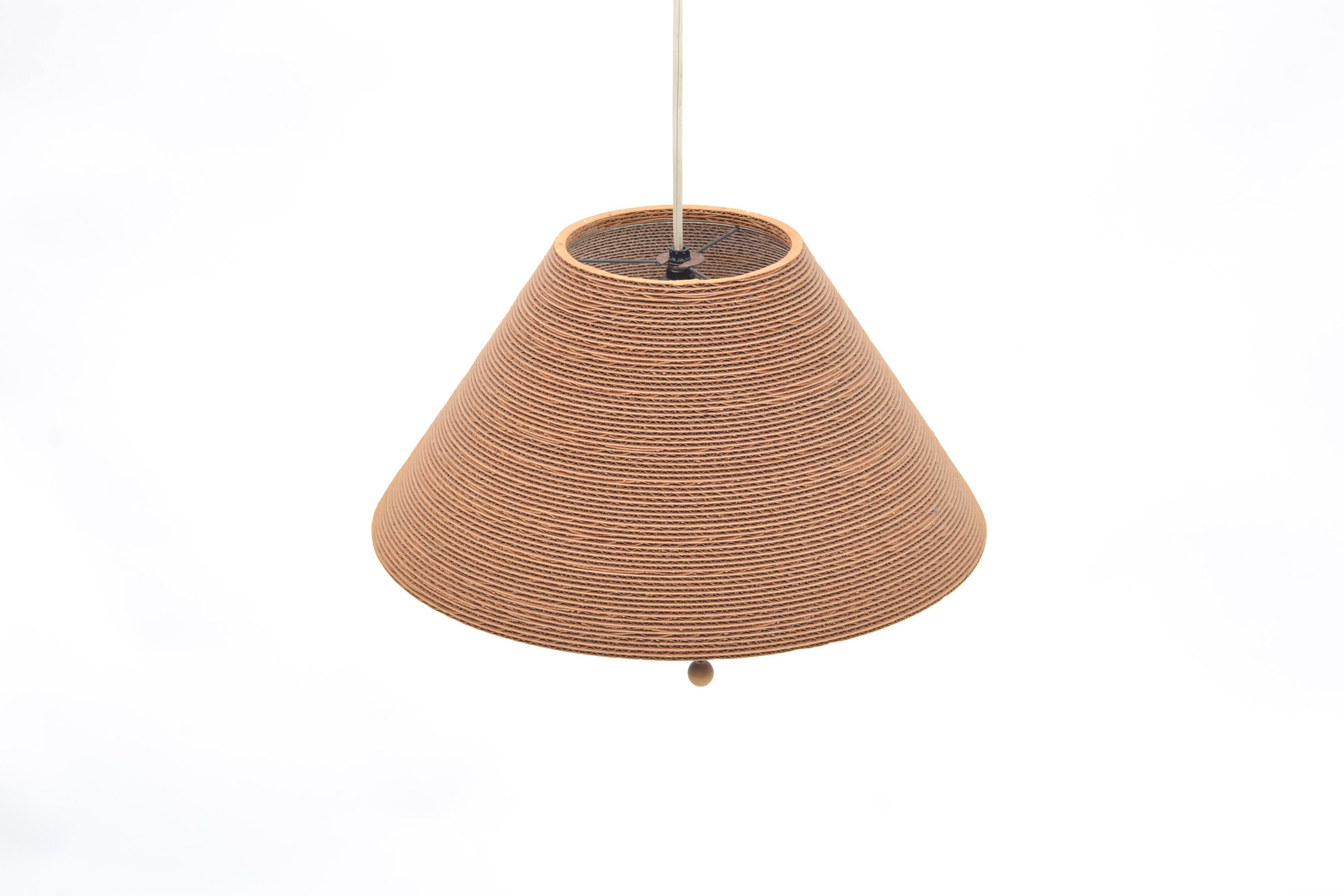 Late 20th Century Gregory Van Pelt Corragated Cardboard Hanging Light For Sale