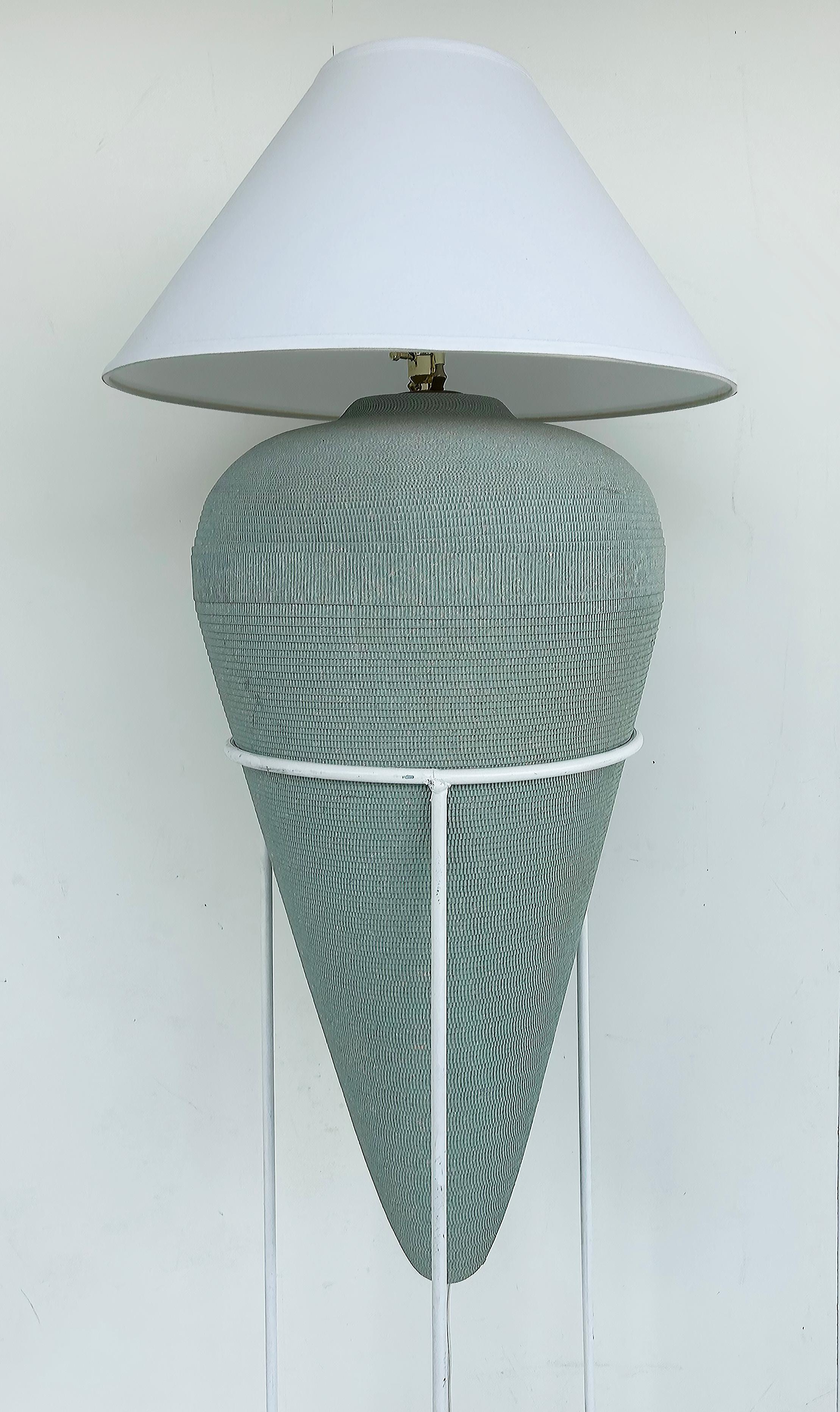 Mid-Century Modern  Gregory Van Pelt Flute Chicago Floor Lamp in Corrugated Cardboard For Sale